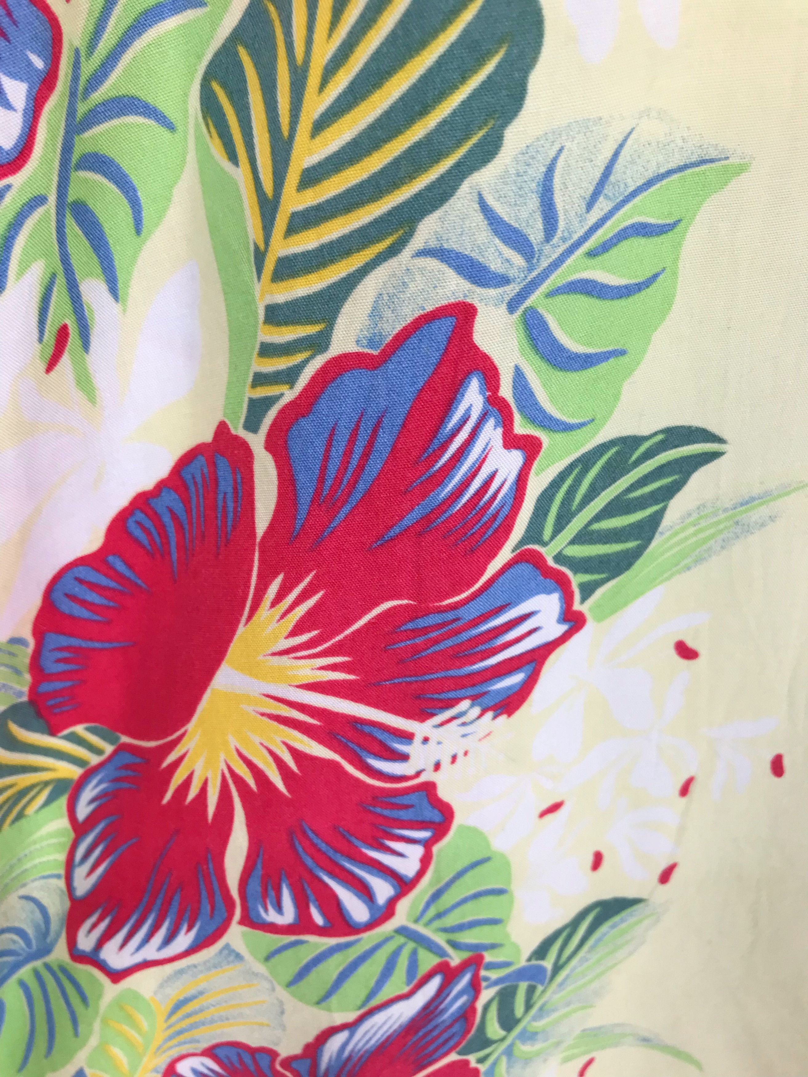 Japanese Brand Japanese Hawaiian Ixi:z Hibiscus Floral Border Panel Shirt Size US L / EU 52-54 / 3 - 10 Thumbnail