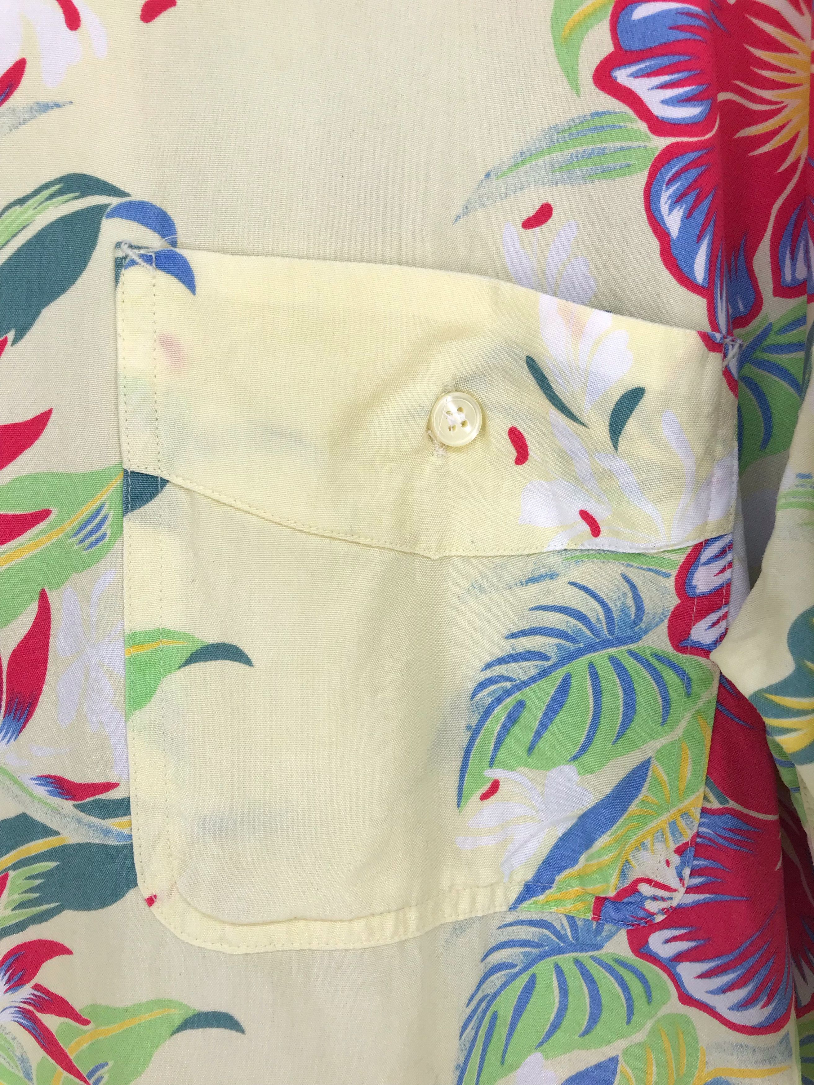 Japanese Brand Japanese Hawaiian Ixi:z Hibiscus Floral Border Panel Shirt Size US L / EU 52-54 / 3 - 4 Thumbnail