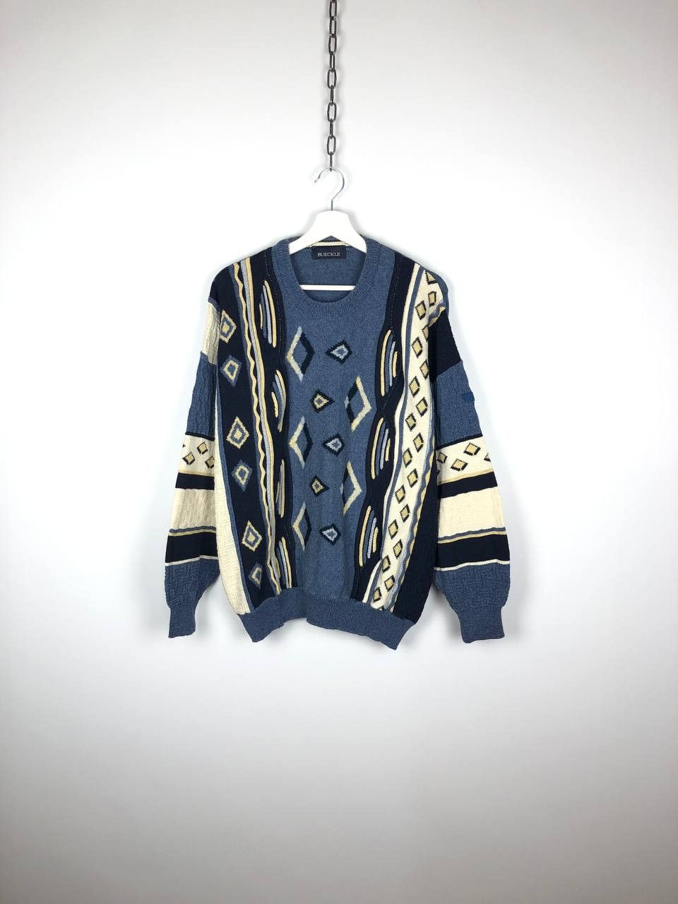 Coogi VTG Multicolor 3D Knit Lined Sweater Pullover Size US L / EU 52-54 / 3 - 1 Thumbnail