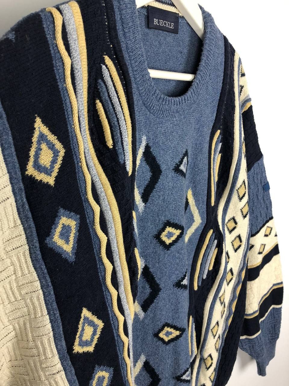 Coogi VTG Multicolor 3D Knit Lined Sweater Pullover Size US L / EU 52-54 / 3 - 5 Thumbnail