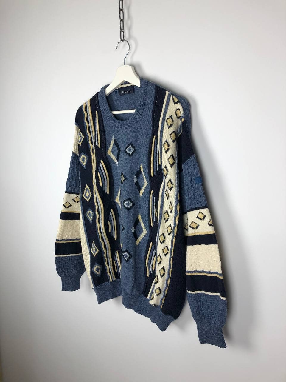 Coogi VTG Multicolor 3D Knit Lined Sweater Pullover Size US L / EU 52-54 / 3 - 3 Thumbnail