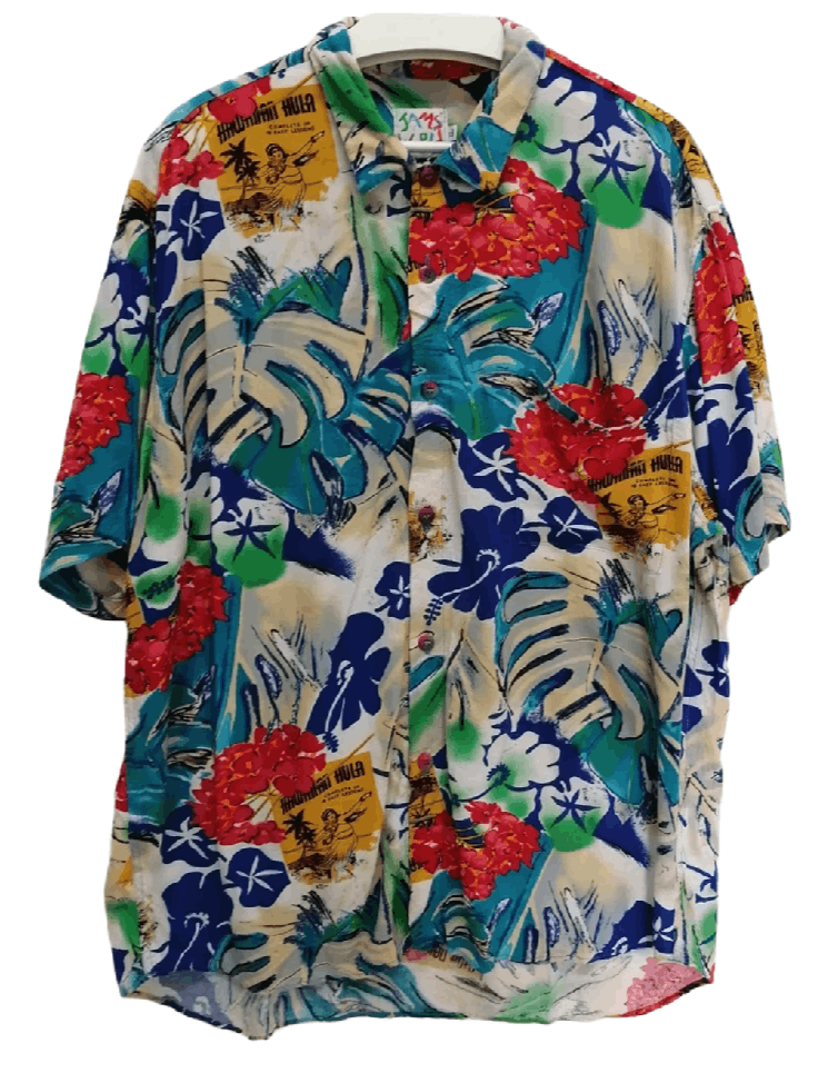 image of Hawaiian Shirt x Jams World vintage Hawaiian Hula Jams World, Men's (Size XL)