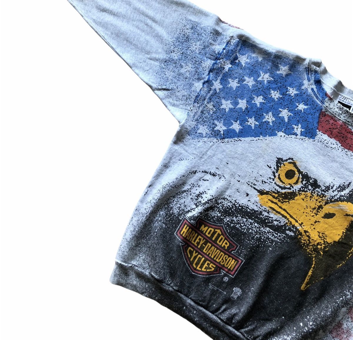 Harley Davidson 1992 Vintage Harley Davidson 3D Eagle Overprint sweatshirt Size US XL / EU 56 / 4 - 4 Thumbnail
