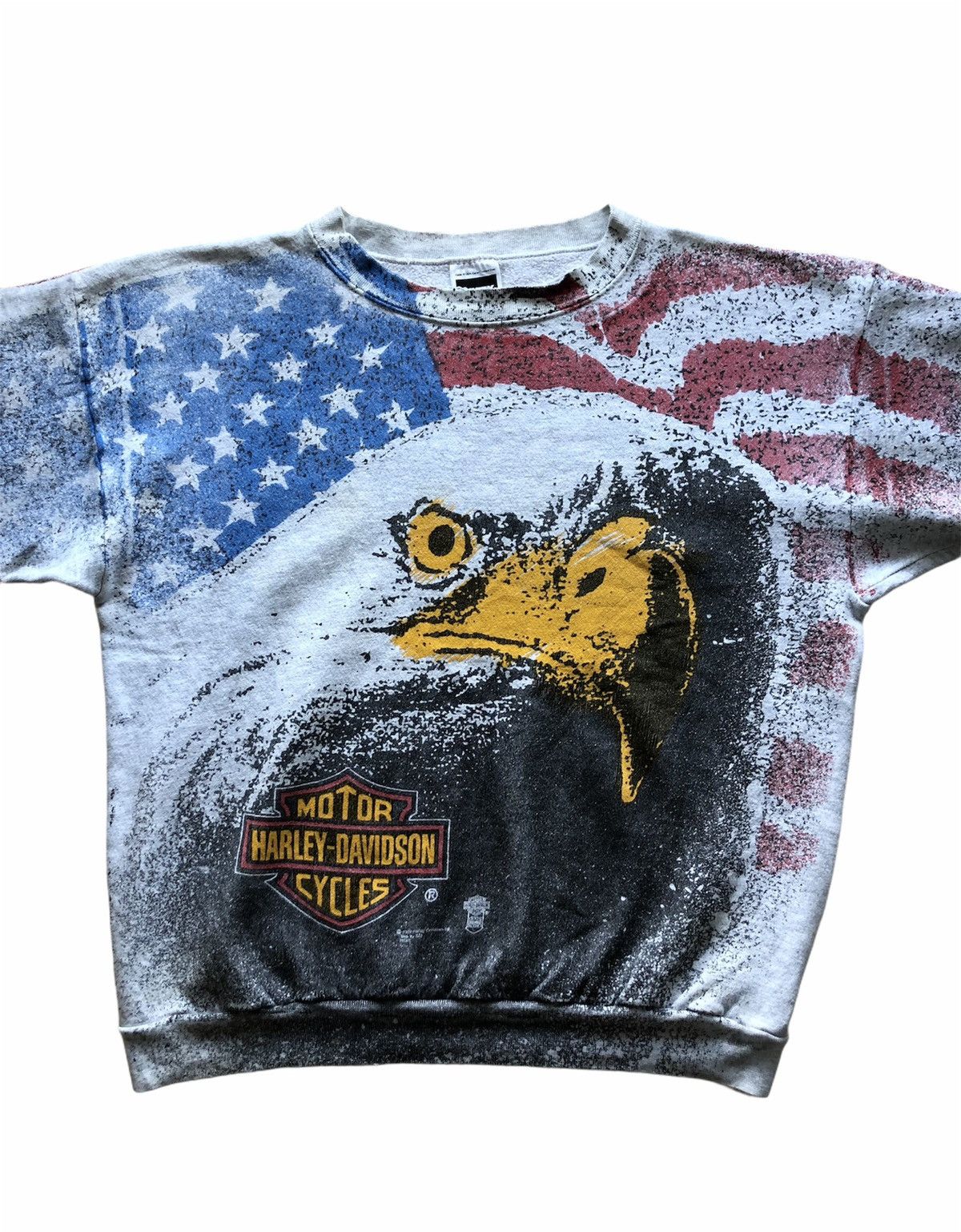 Harley Davidson 1992 Vintage Harley Davidson 3D Eagle Overprint sweatshirt Size US XL / EU 56 / 4 - 5 Thumbnail