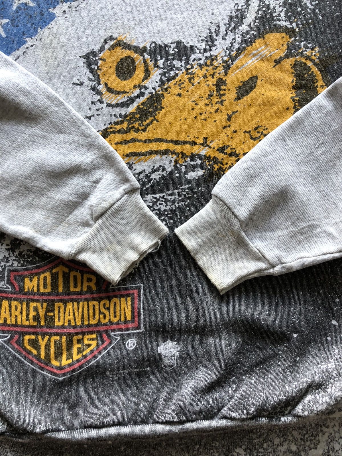 Harley Davidson 1992 Vintage Harley Davidson 3D Eagle Overprint sweatshirt Size US XL / EU 56 / 4 - 9 Thumbnail