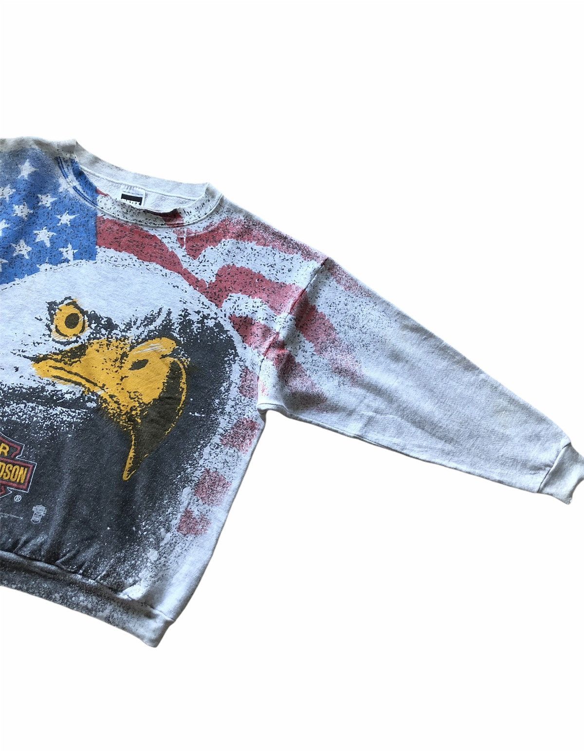 Harley Davidson 1992 Vintage Harley Davidson 3D Eagle Overprint sweatshirt Size US XL / EU 56 / 4 - 3 Thumbnail