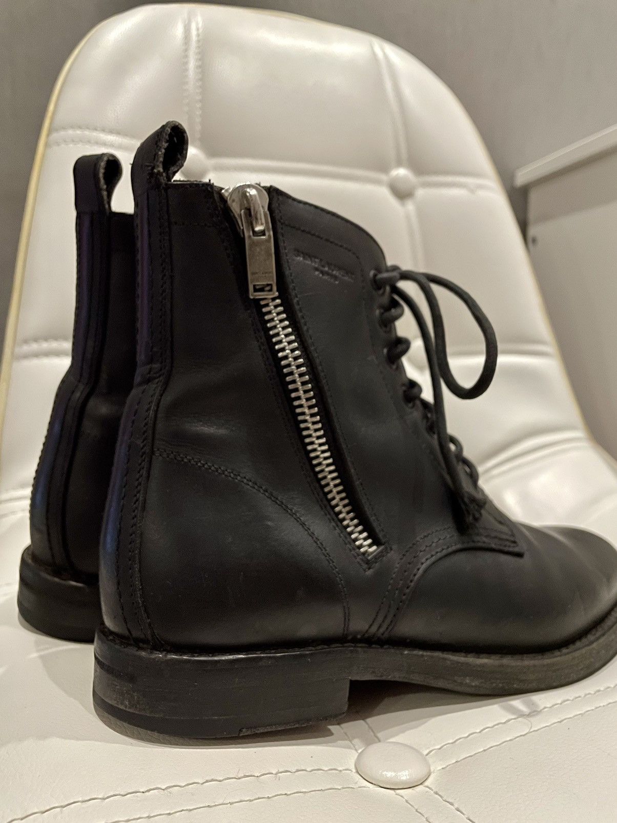 Saint Laurent Paris Saint Laurent Paris Double Zip Ranger Combat Boot Size 37 Size US 7 / IT 37 - 3 Thumbnail