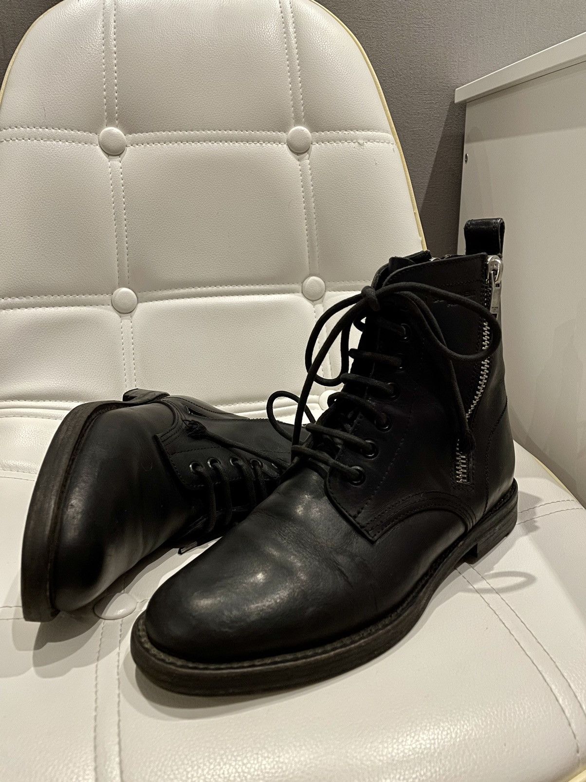 Saint Laurent Paris Saint Laurent Paris Double Zip Ranger Combat Boot Size 37 Size US 7 / IT 37 - 4 Thumbnail