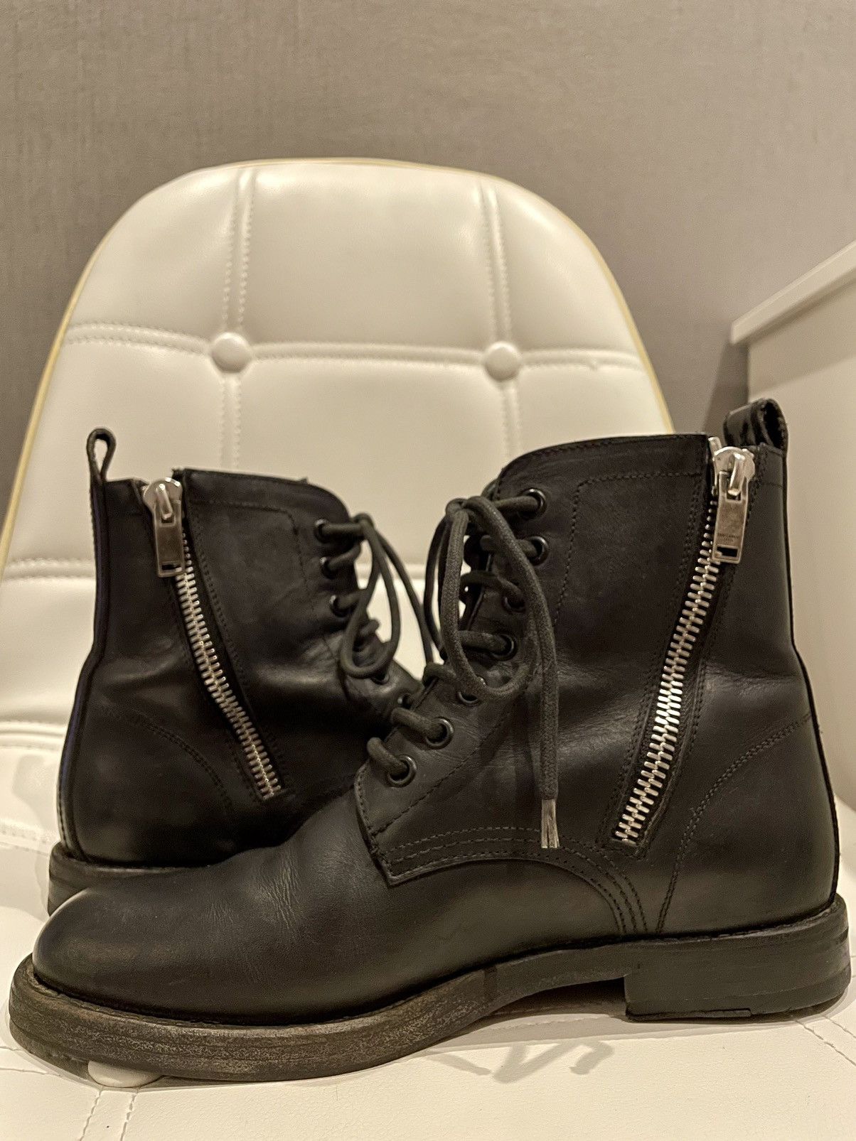 Saint Laurent Paris Saint Laurent Paris Double Zip Ranger Combat Boot Size 37 Size US 7 / IT 37 - 1 Thumbnail