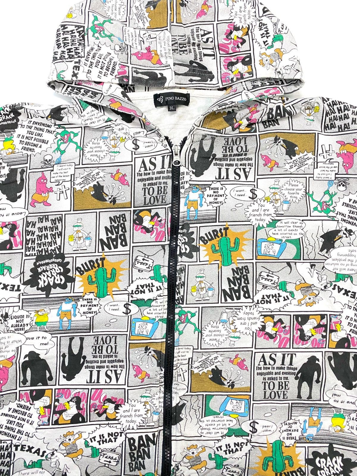 Japanese Brand × Vintage Pino Bazzo Comic Printed Hooded Size US XL / EU 56 / 4 - 2 Thumbnail