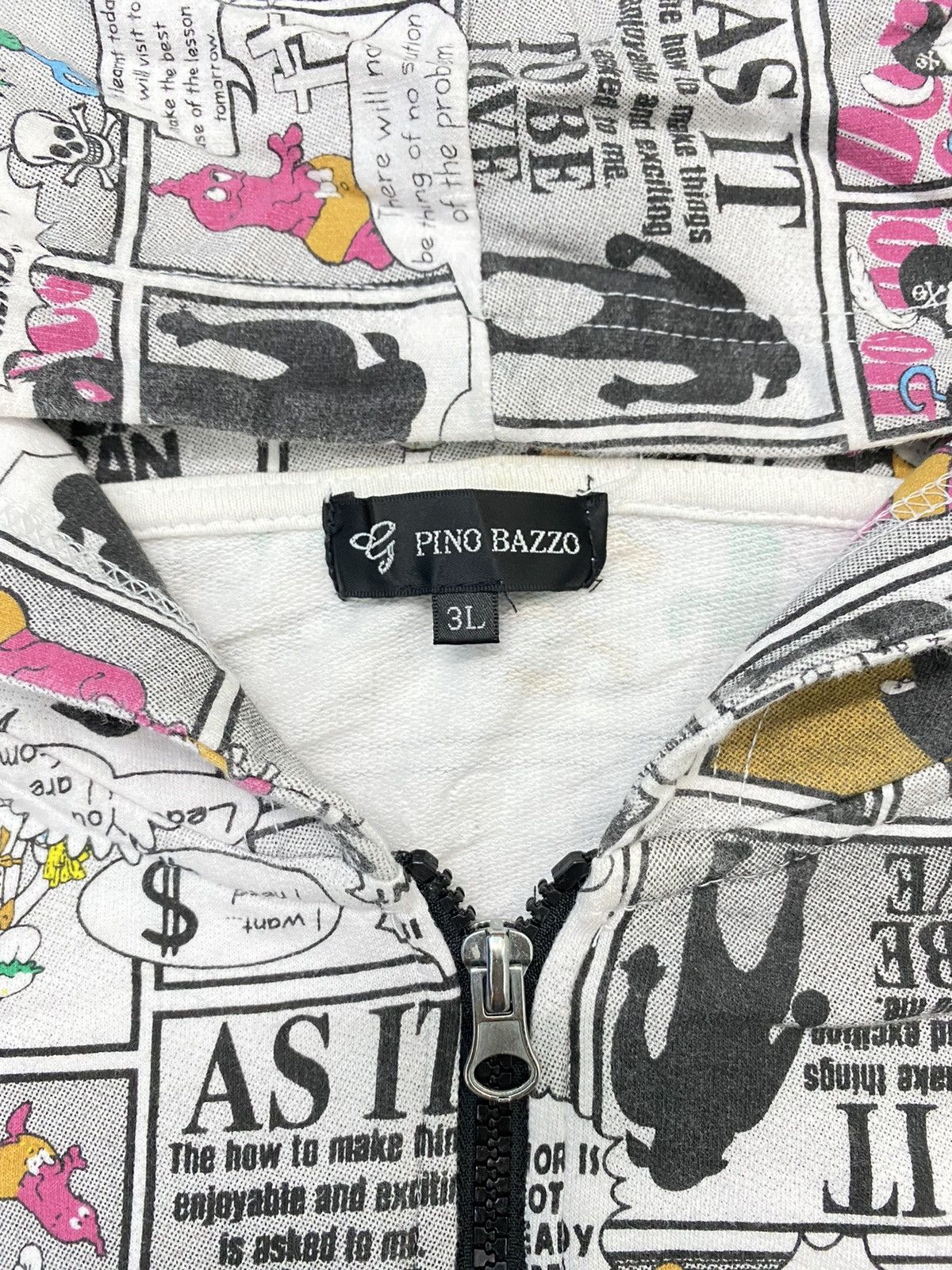 Japanese Brand × Vintage Pino Bazzo Comic Printed Hooded Size US XL / EU 56 / 4 - 4 Thumbnail