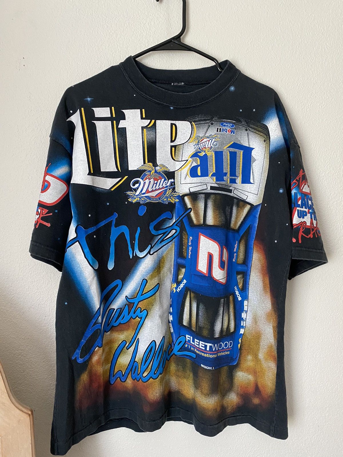 NASCAR Rare Vintage Nascar X Rusty Wallace Shirt Size US L / EU 52-54 / 3 - 1 Thumbnail