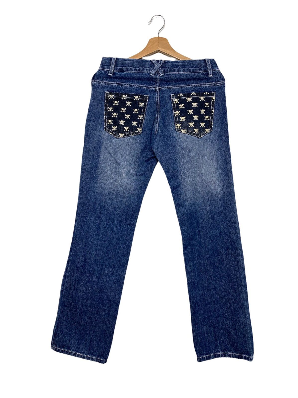 Japanese Brand Vintage Batsu Studio Skulls Denim Size US 30 / EU 46 - 2 Thumbnail