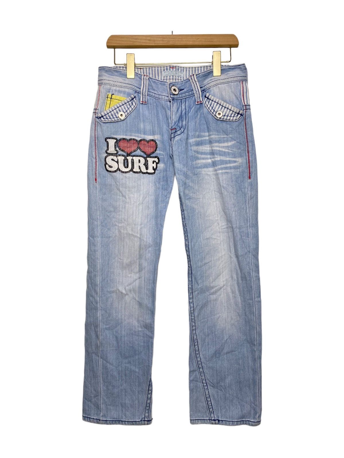 Japanese Brand Vintage Blue Moon Printed Denim / Undercover Issey Yohji Size US 30 / EU 46 - 2 Thumbnail