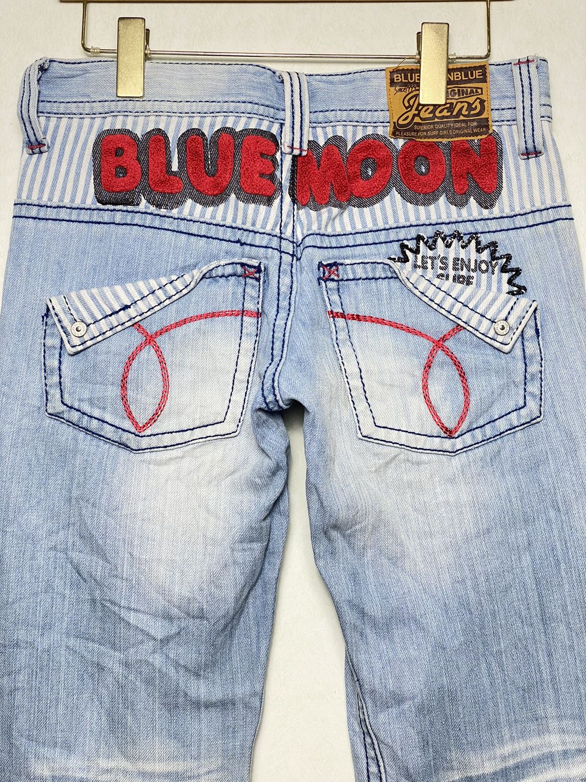 Japanese Brand Vintage Blue Moon Printed Denim / Undercover Issey Yohji Size US 30 / EU 46 - 6 Thumbnail