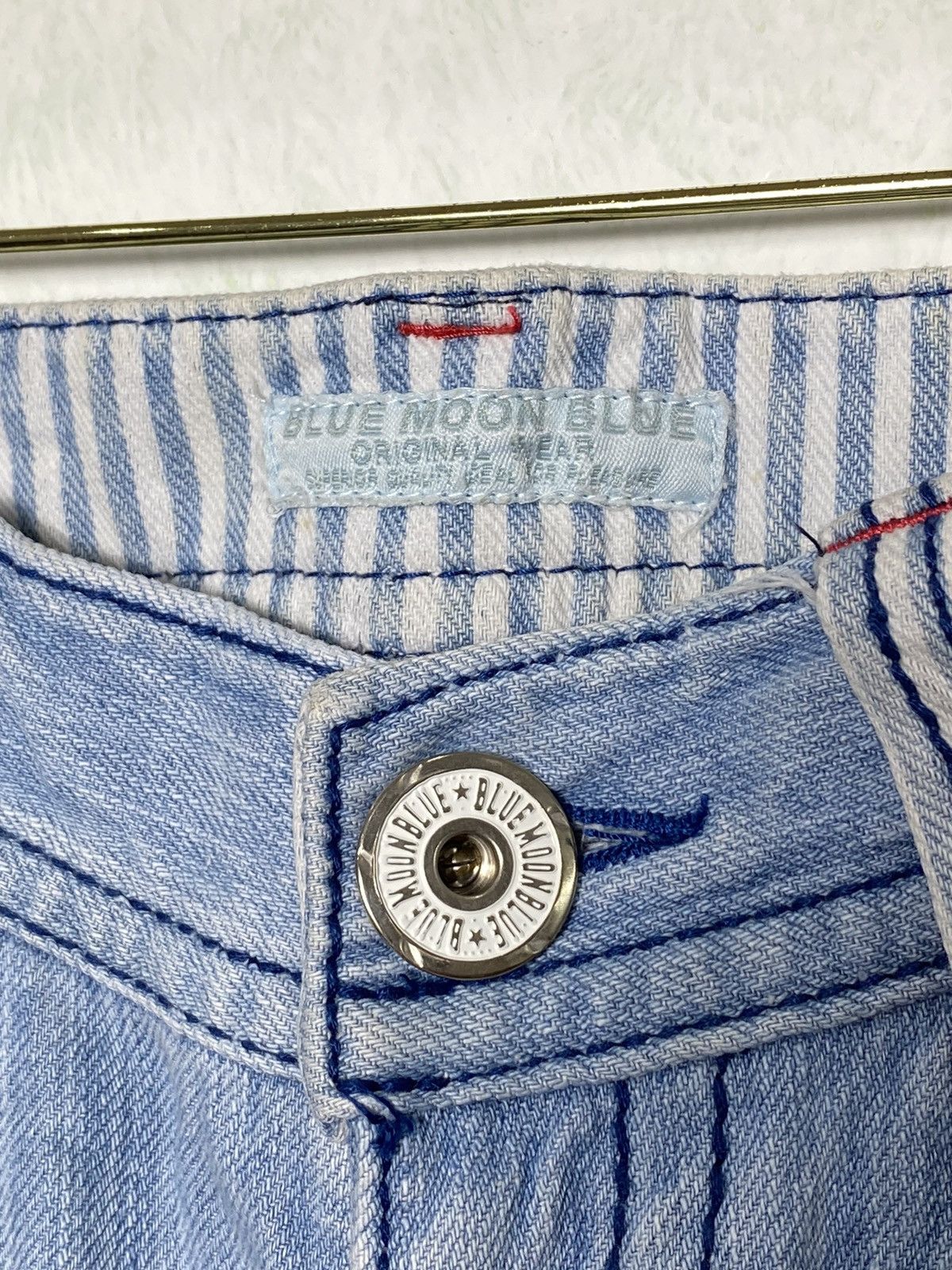 Japanese Brand Vintage Blue Moon Printed Denim / Undercover Issey Yohji Size US 30 / EU 46 - 5 Thumbnail