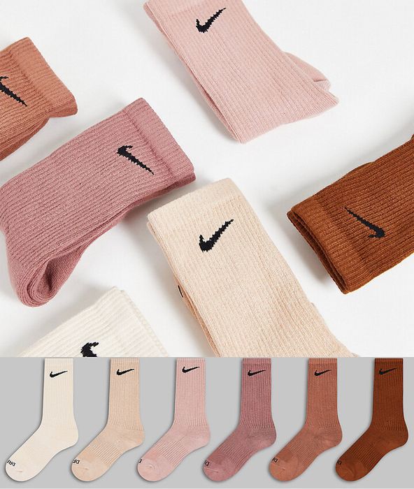 nike 6 pack coloured socks