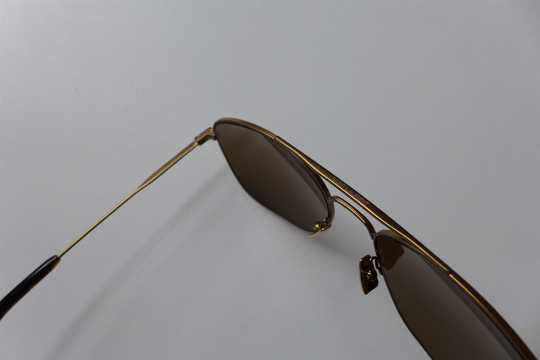 Saint Laurent Paris Saint Laurent SL 86 Aviator Sunglasses - Matte Gold Size ONE SIZE - 14 Thumbnail