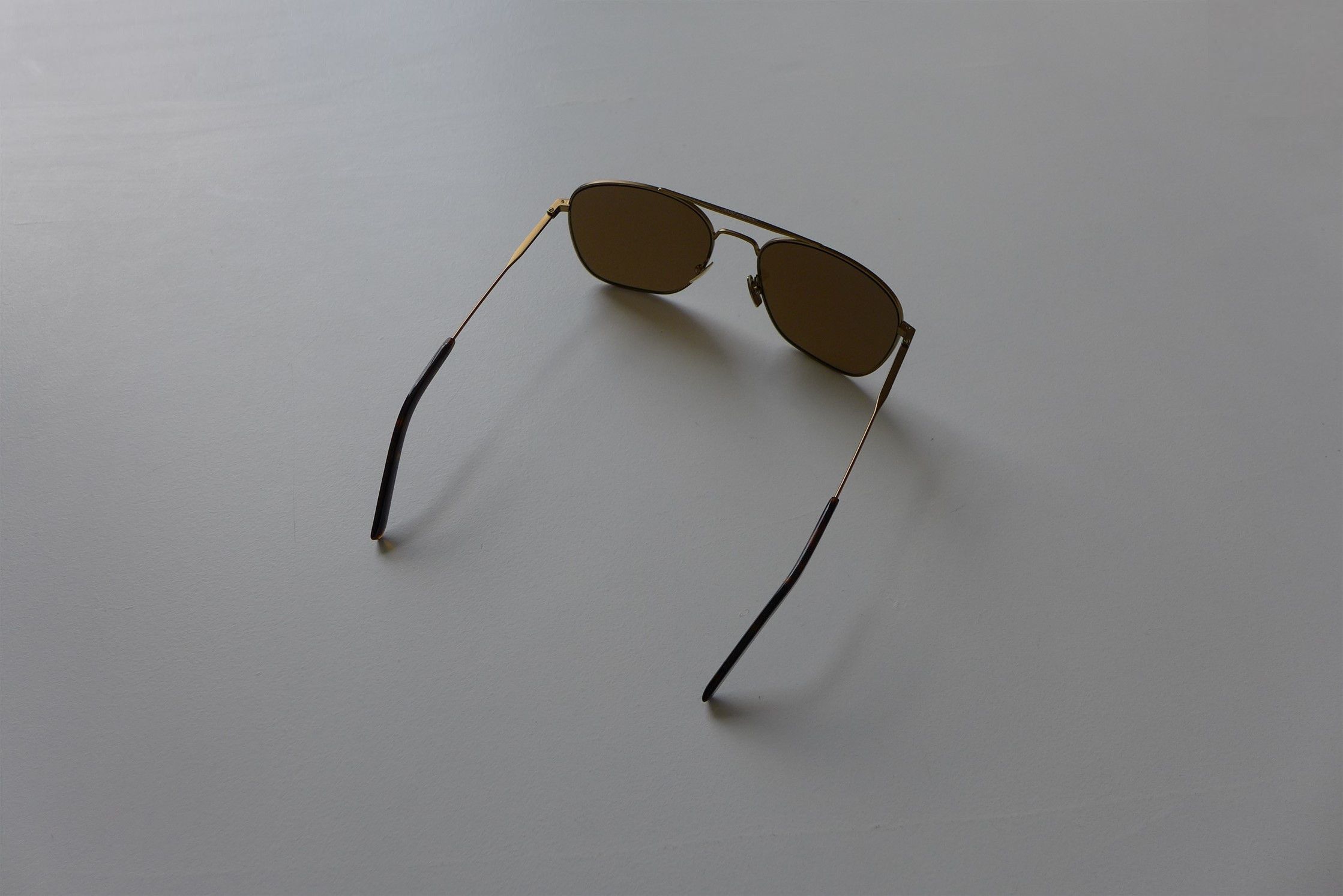 Saint Laurent Paris Saint Laurent SL 86 Aviator Sunglasses - Matte Gold Size ONE SIZE - 5 Thumbnail