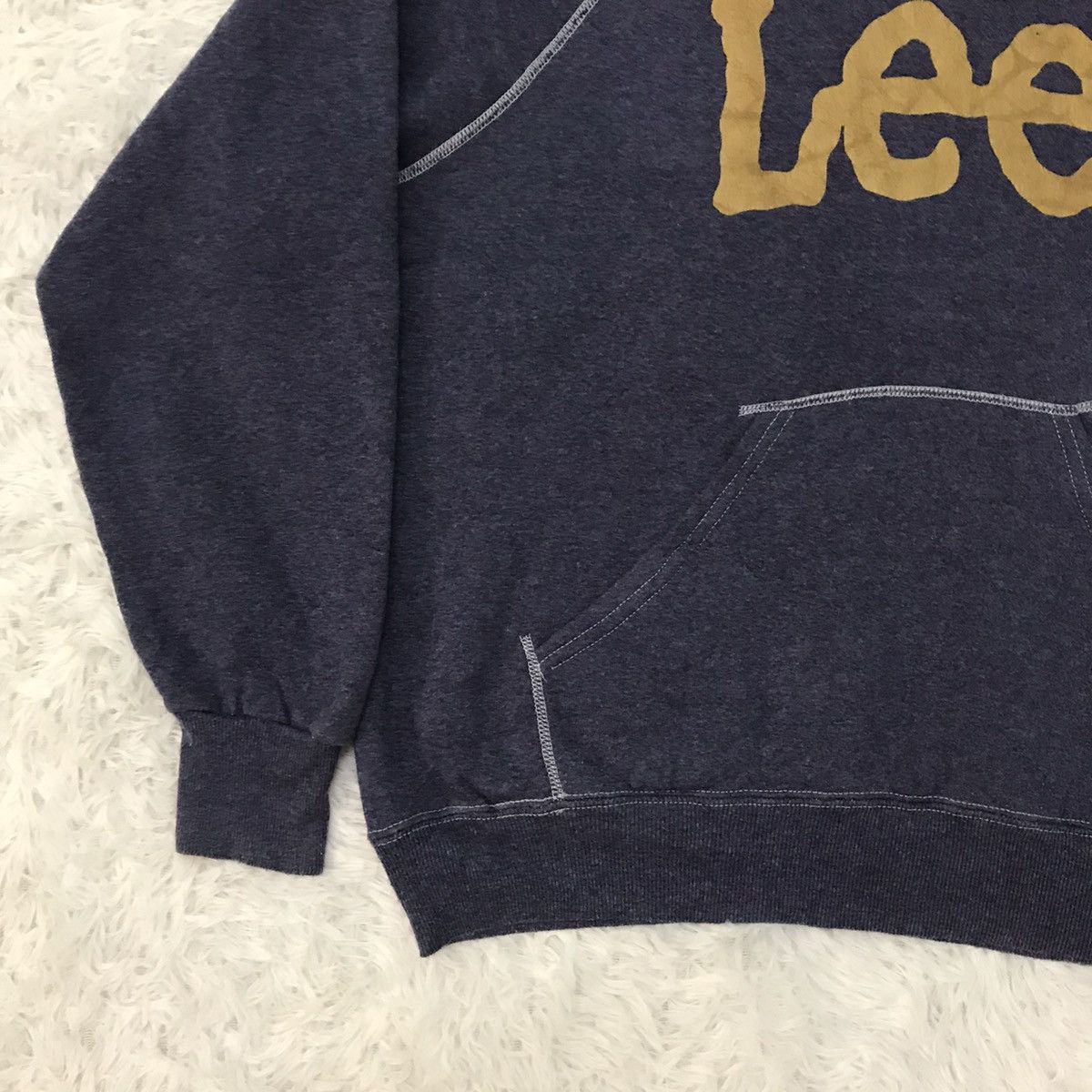 Lee Vintage Lee Big Logo Spell Hoodie Sweatshirt Made in Usa Size US XL / EU 56 / 4 - 3 Thumbnail