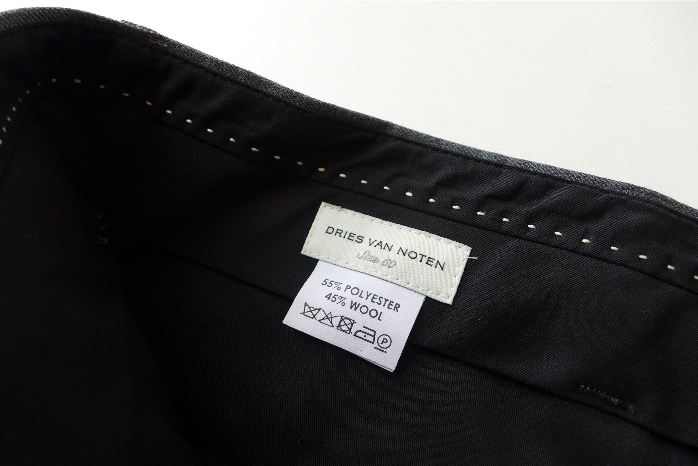 Dries Van Noten Dries Van Noten Prowse Trousers w/ Pouch -- Grey Pinstripe Size US 34 / EU 50 - 13 Thumbnail