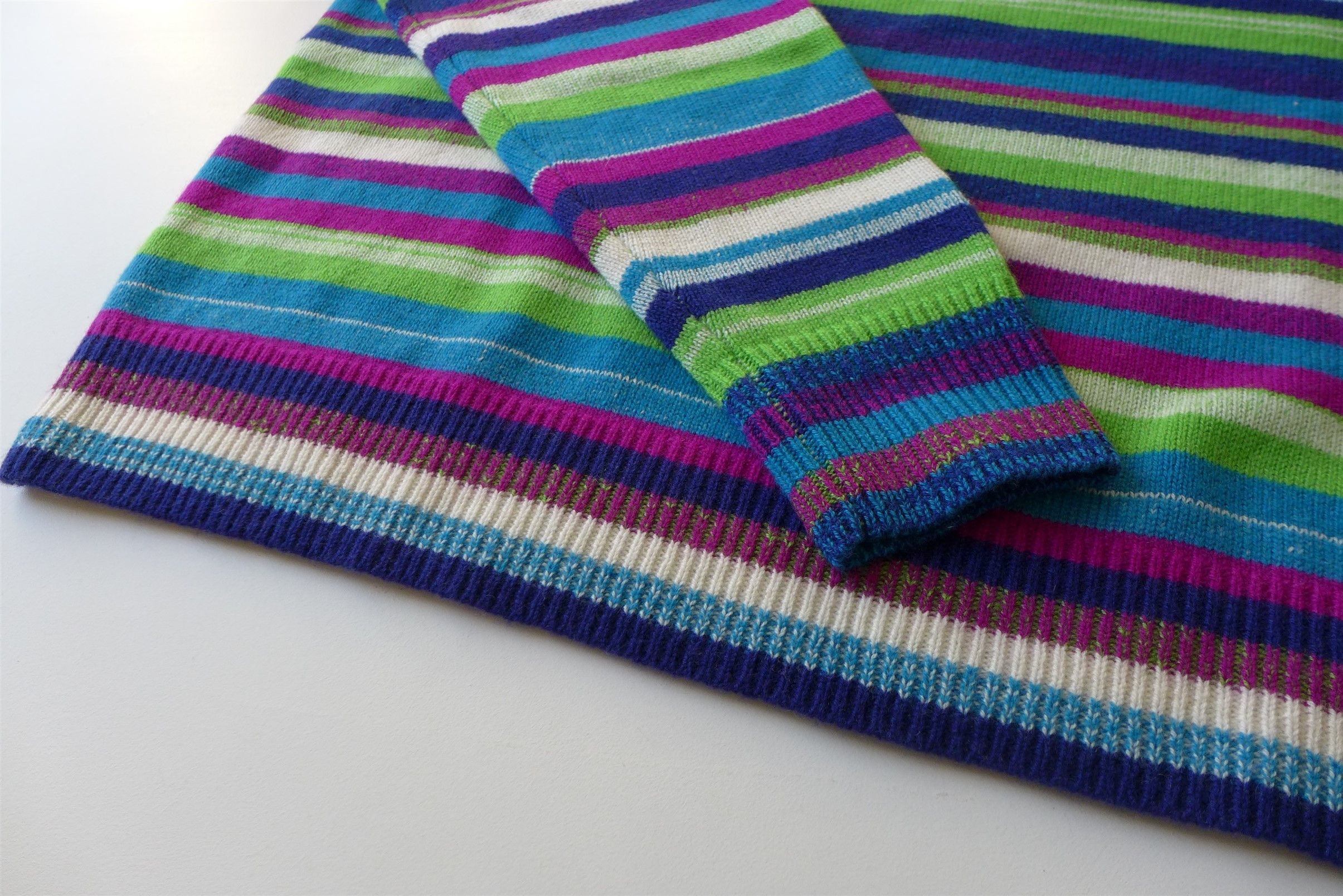 The Elder Statesman The Elder Statesman Oversized Mirage Stripe Cashmere Sweater Size US S / EU 44-46 / 1 - 5 Thumbnail