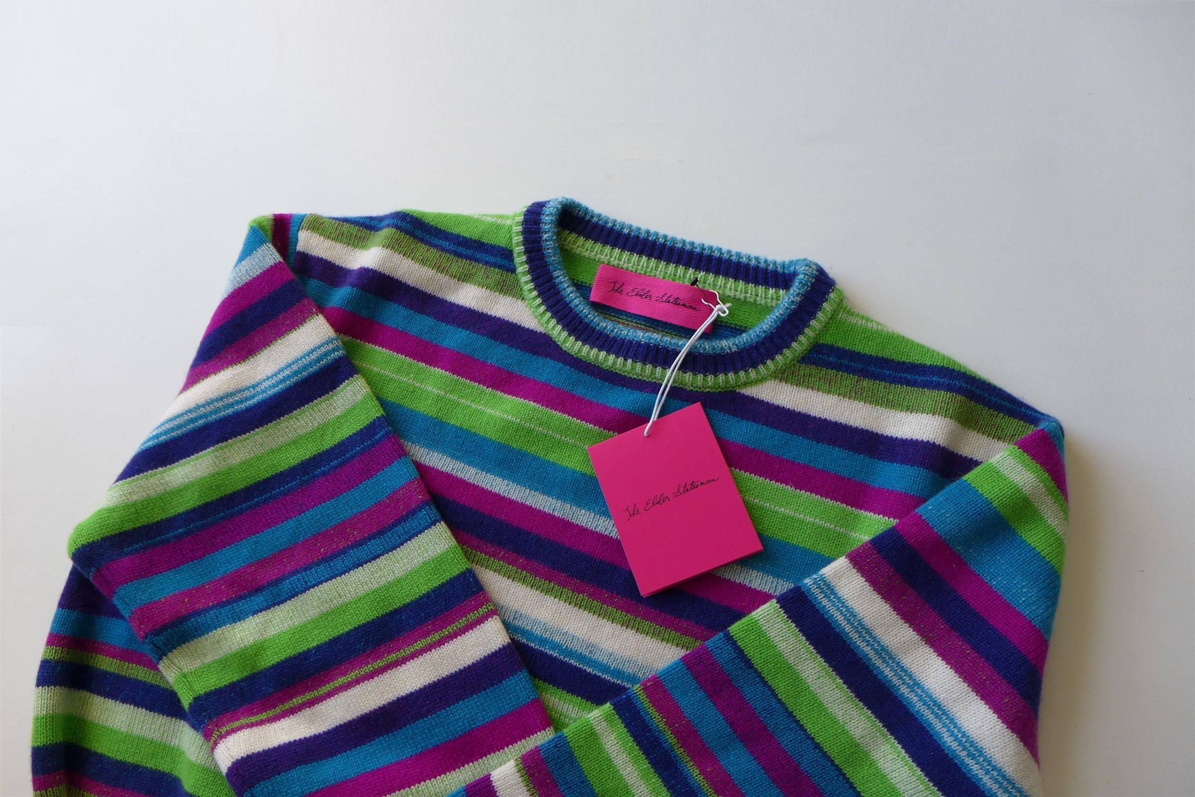 The Elder Statesman The Elder Statesman Oversized Mirage Stripe Cashmere Sweater Size US S / EU 44-46 / 1 - 3 Thumbnail