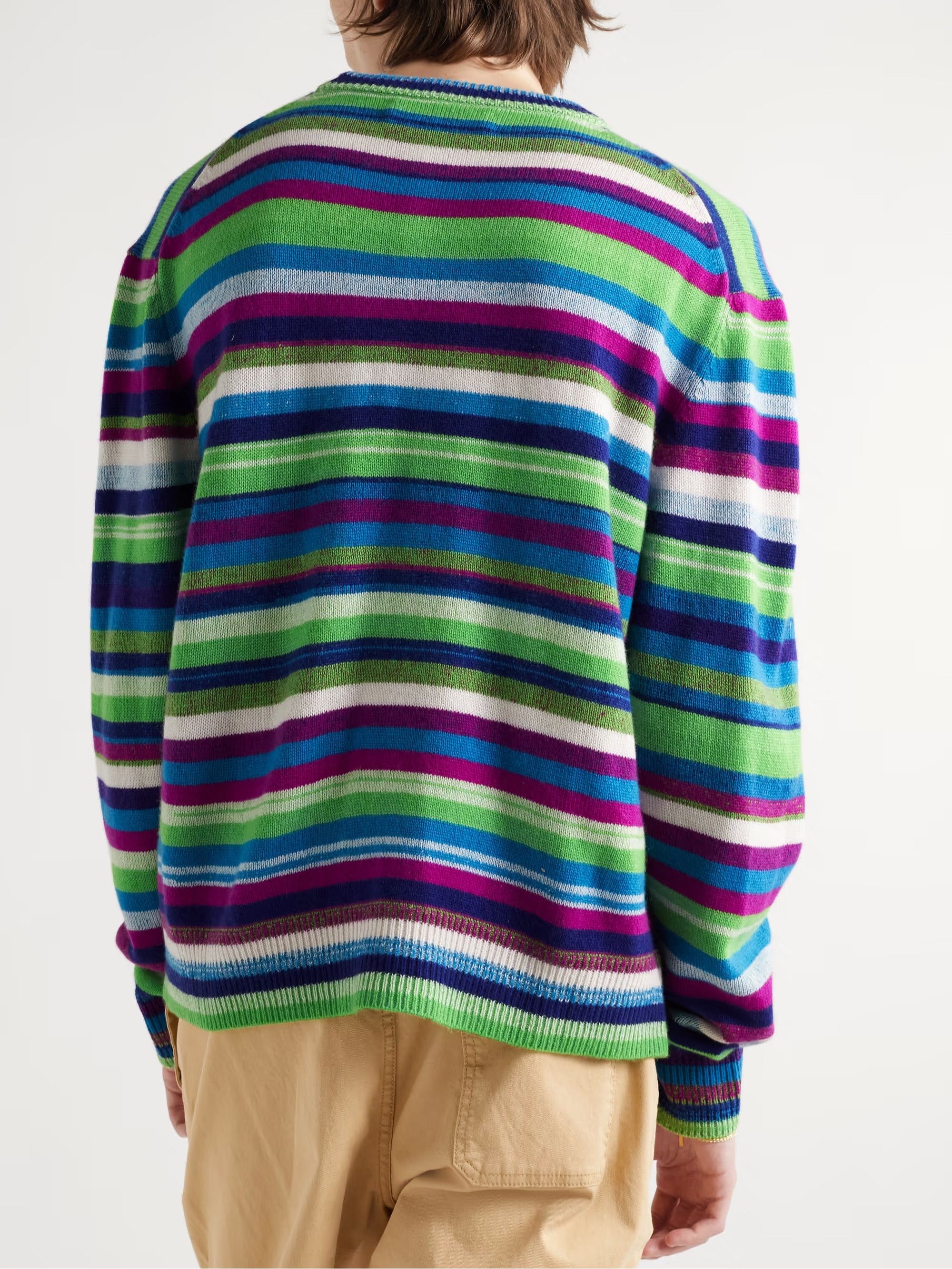 The Elder Statesman The Elder Statesman Oversized Mirage Stripe Cashmere Sweater Size US S / EU 44-46 / 1 - 13 Thumbnail
