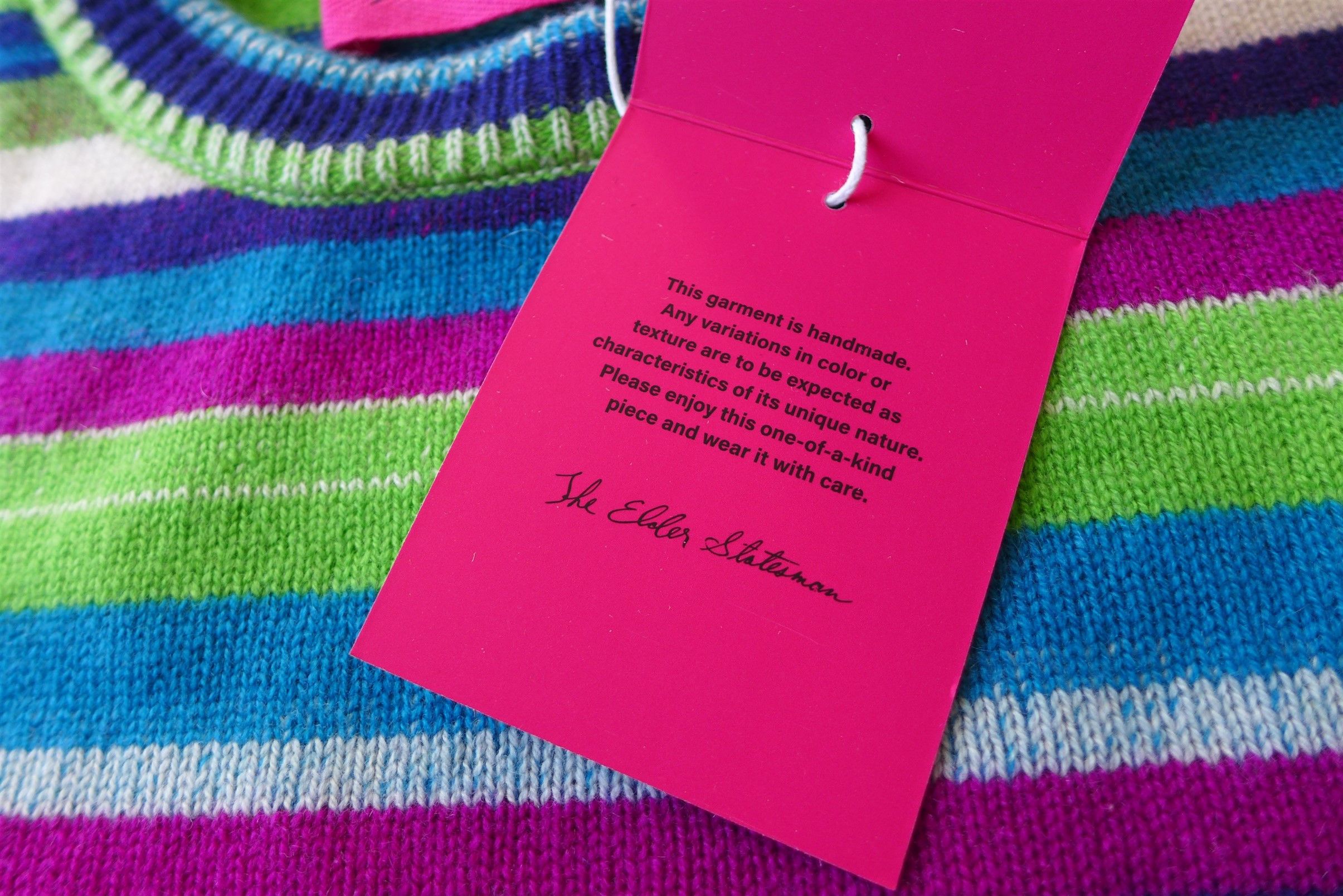 The Elder Statesman The Elder Statesman Oversized Mirage Stripe Cashmere Sweater Size US S / EU 44-46 / 1 - 8 Thumbnail