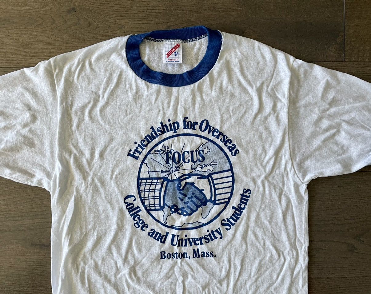 Jerzees × Vintage Jerzees FOCUS Friendship Overseas Vintage T-Shirt Size US M / EU 48-50 / 2 - 1 Thumbnail
