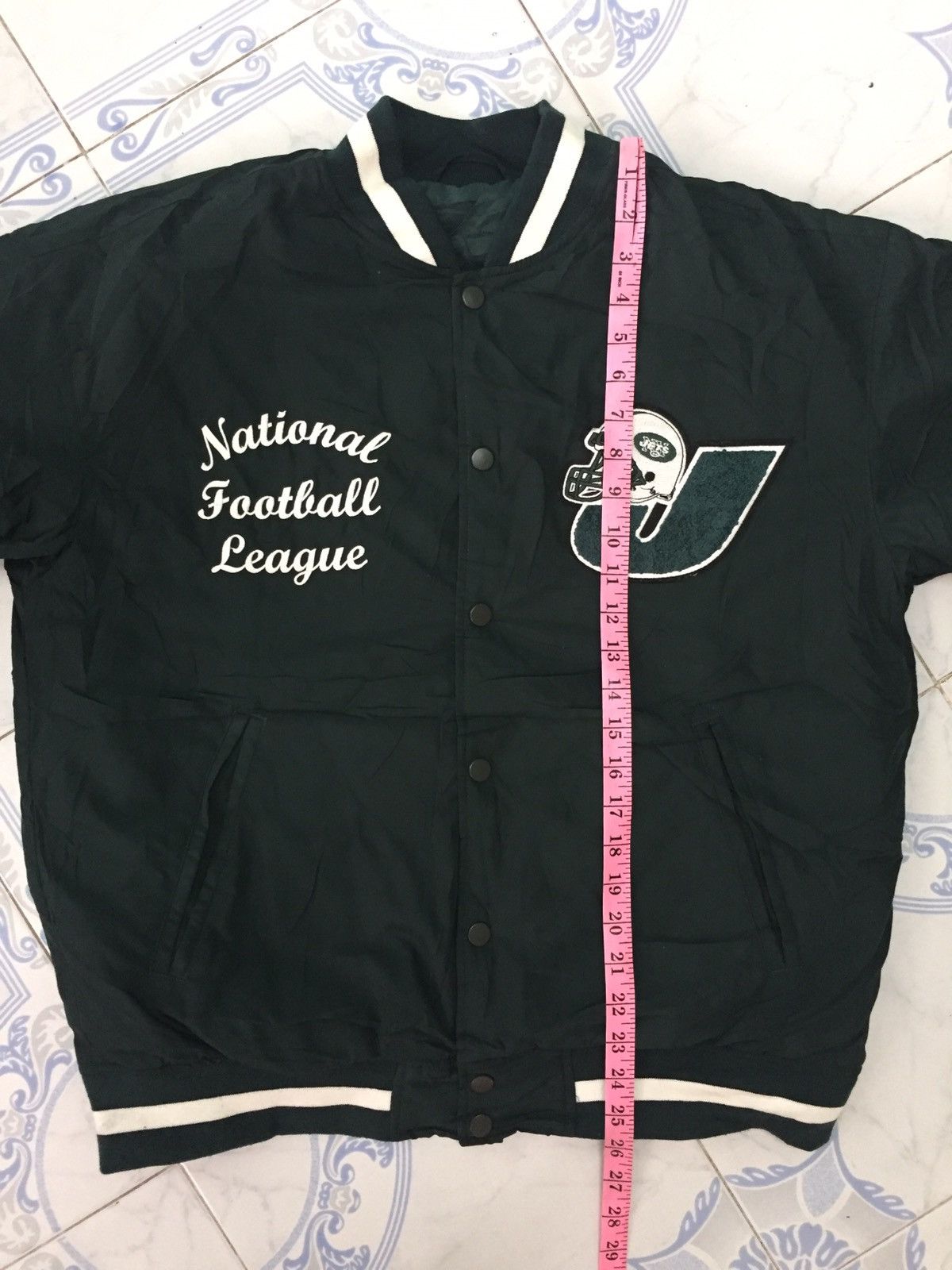 NFL Big Spellout New York Jets NFL Varsity Style Jacket Size US L / EU 52-54 / 3 - 14 Thumbnail