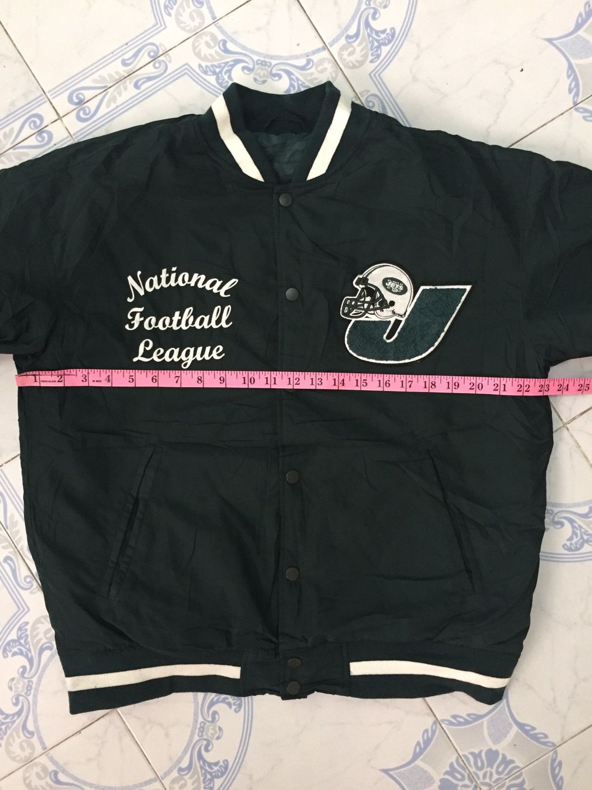 NFL Big Spellout New York Jets NFL Varsity Style Jacket Size US L / EU 52-54 / 3 - 13 Thumbnail