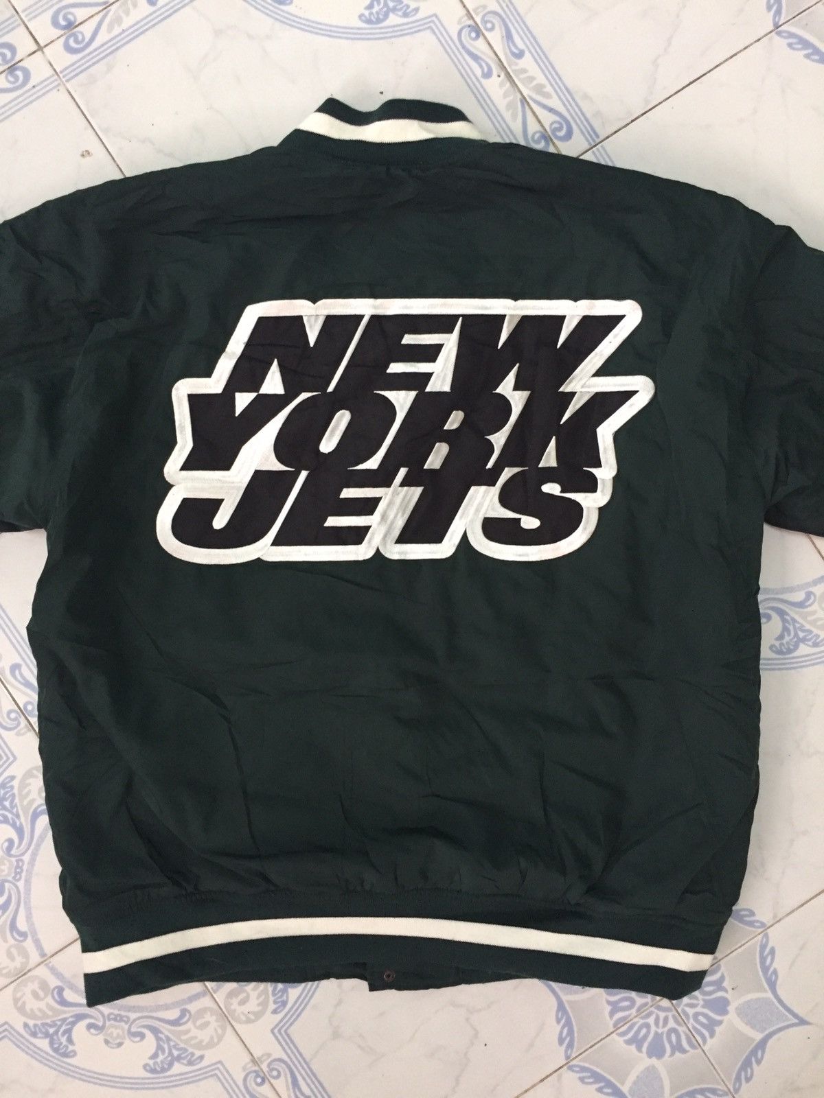 NFL Big Spellout New York Jets NFL Varsity Style Jacket Size US L / EU 52-54 / 3 - 6 Thumbnail