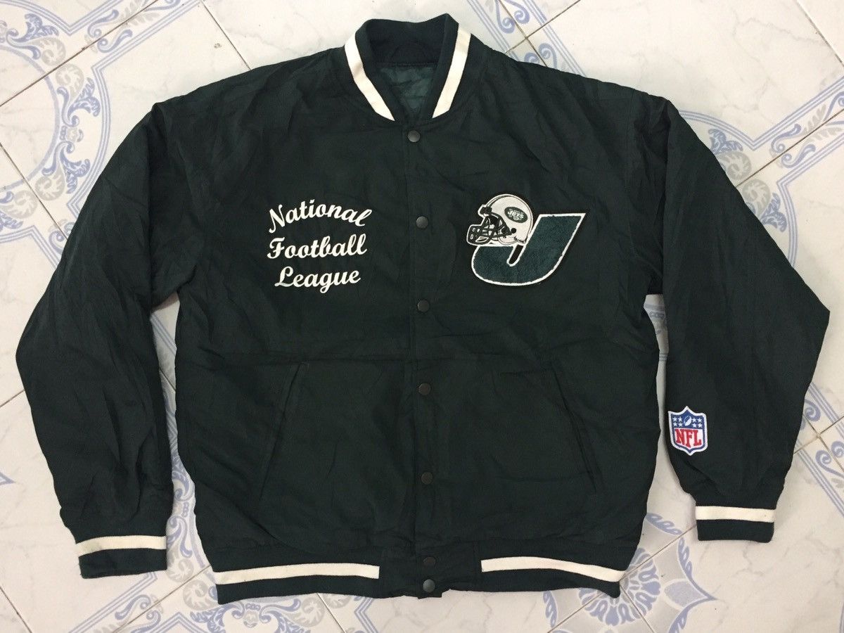 image of Big Spellout New York Jets Nfl Varsity Style Jacket, Men's (Size Large)
