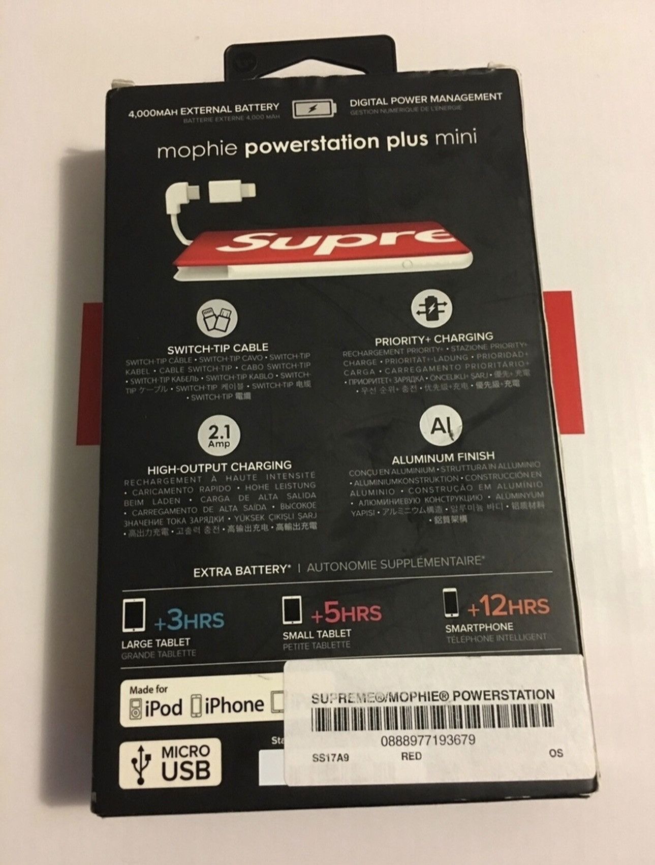Supreme Supreme Mophie Powerstation Plus Mini Size ONE SIZE - 8 Thumbnail