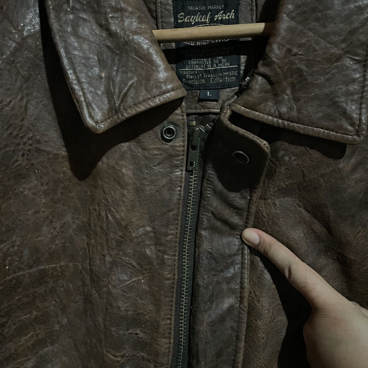 Adventure Bound × Vintage Adventure Bound Leather Jacket Flight Jacket Size US L / EU 52-54 / 3 - 6 Thumbnail