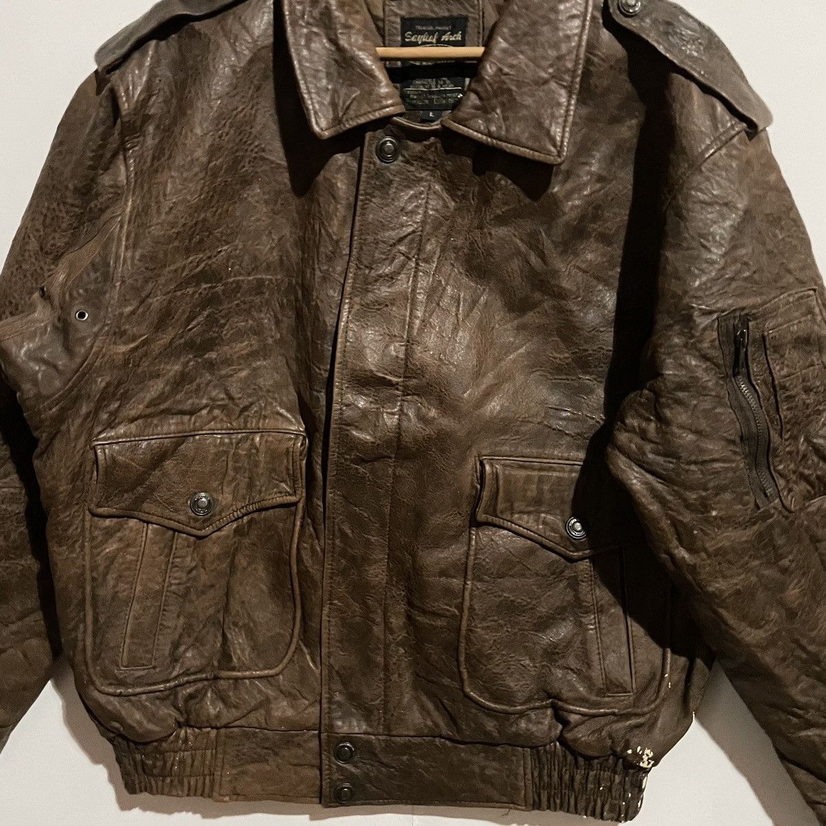 Adventure Bound × Vintage Adventure Bound Leather Jacket Flight Jacket Size US L / EU 52-54 / 3 - 4 Thumbnail