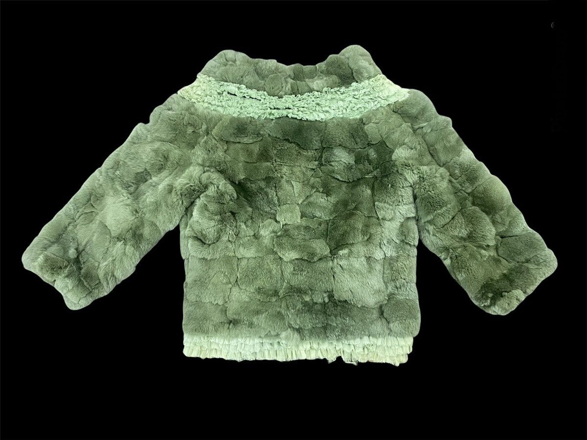 Art Comes First DEBORA SINIBALDI TWEED FUR JACKET MADE IN ITALY Size M / US 6-8 / IT 42-44 - 2 Thumbnail