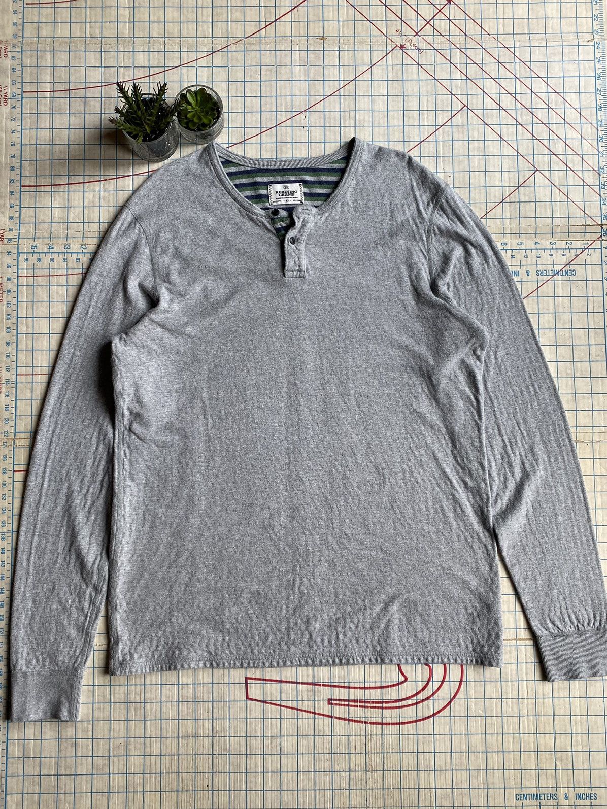 Reigning Champ Reigning Champ Henley Collar Reversible Long Sleeve XL Size US XL / EU 56 / 4 - 2 Thumbnail