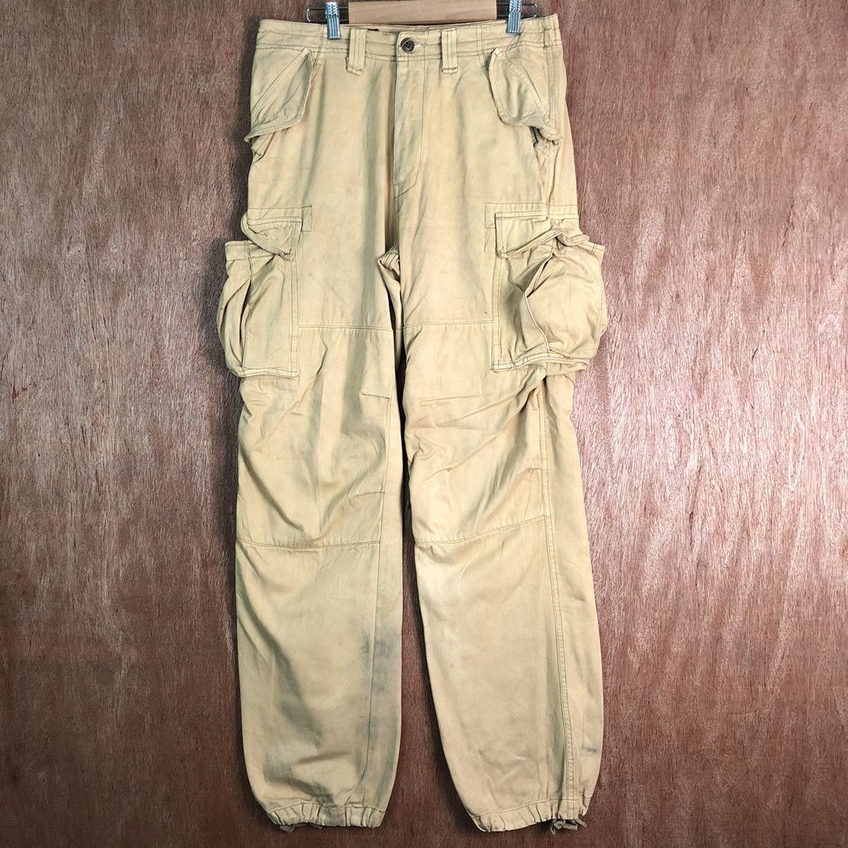 image of Faded Glory Flash Report Faded Brown Multipocket Cargo Pants C117Dl, Men's (Size 30)