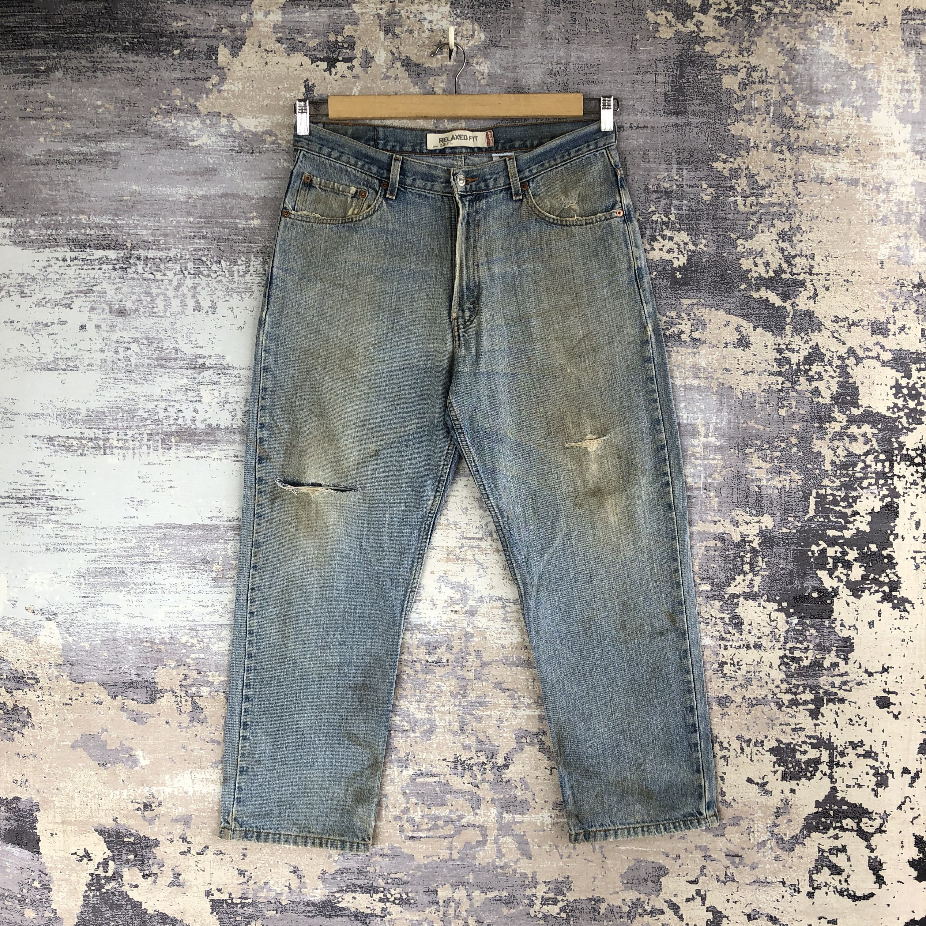 Levi's Vintage Levis Distressed Jeans Levis 550 Rusty Denim Size US 34 / EU 50 - 1 Thumbnail