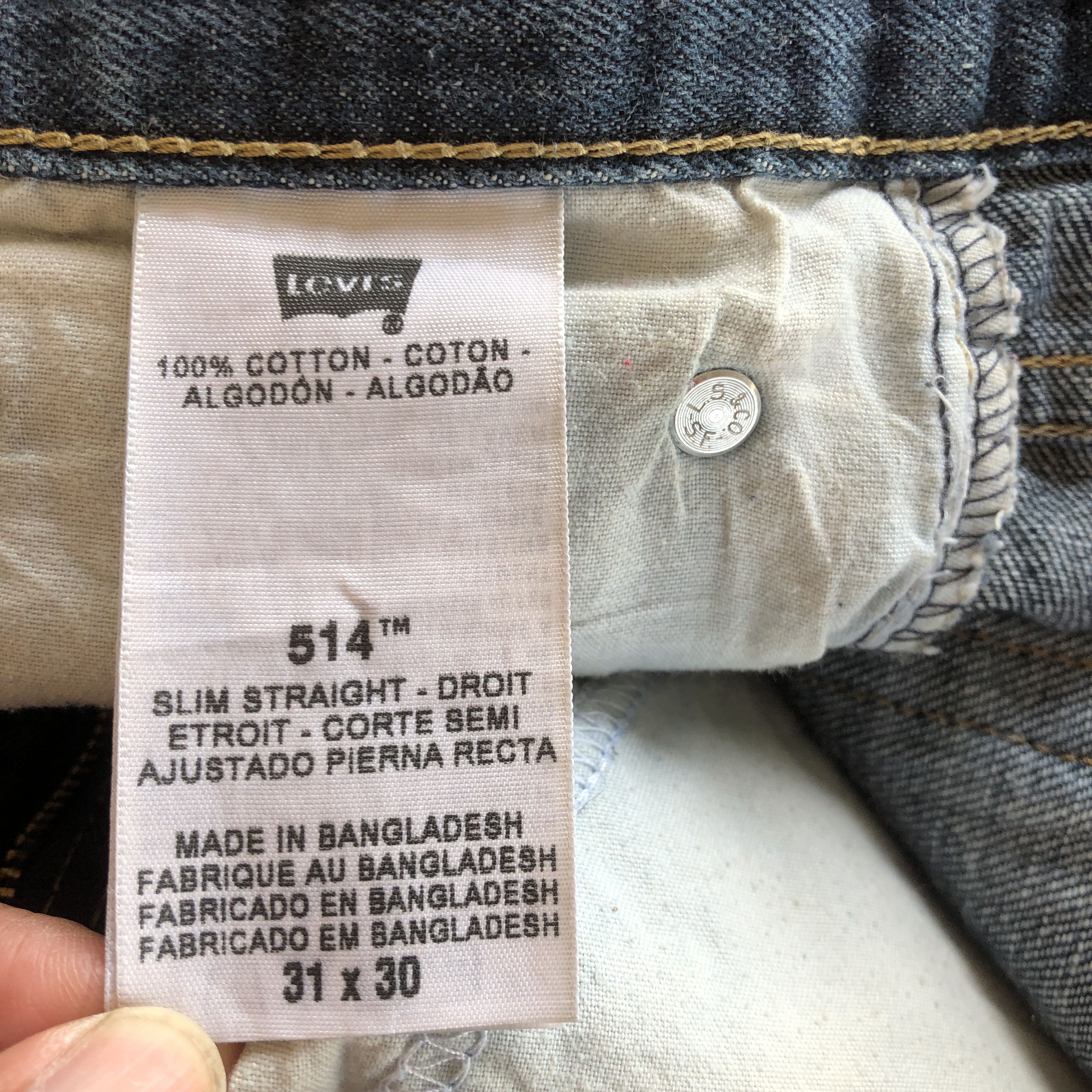 Jean Vintage Levi's Dark Blue Jeans Levis 514 Denim Pants Size 28" / US 6 / IT 42 - 9 Thumbnail