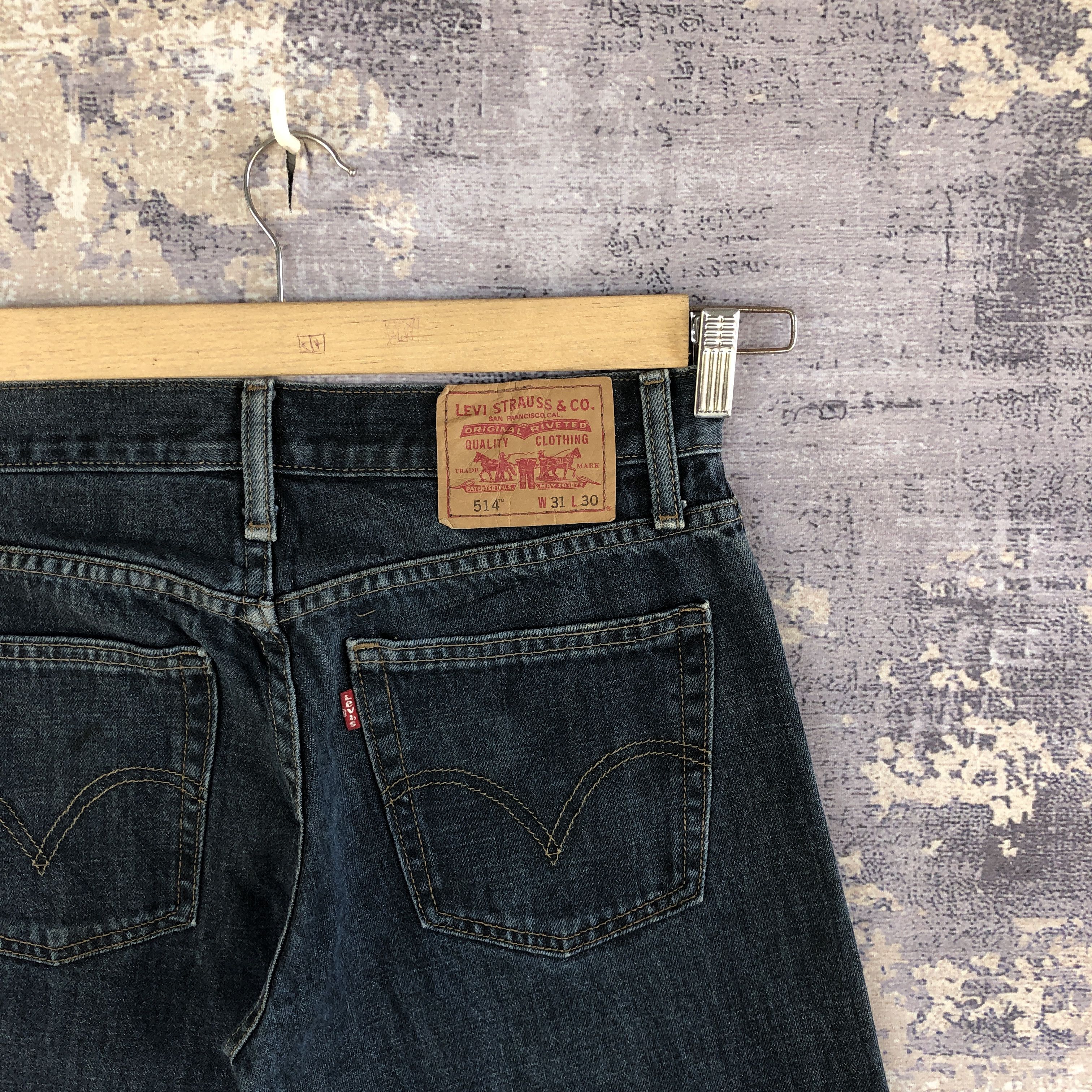 Jean Vintage Levi's Dark Blue Jeans Levis 514 Denim Pants Size 28" / US 6 / IT 42 - 5 Thumbnail
