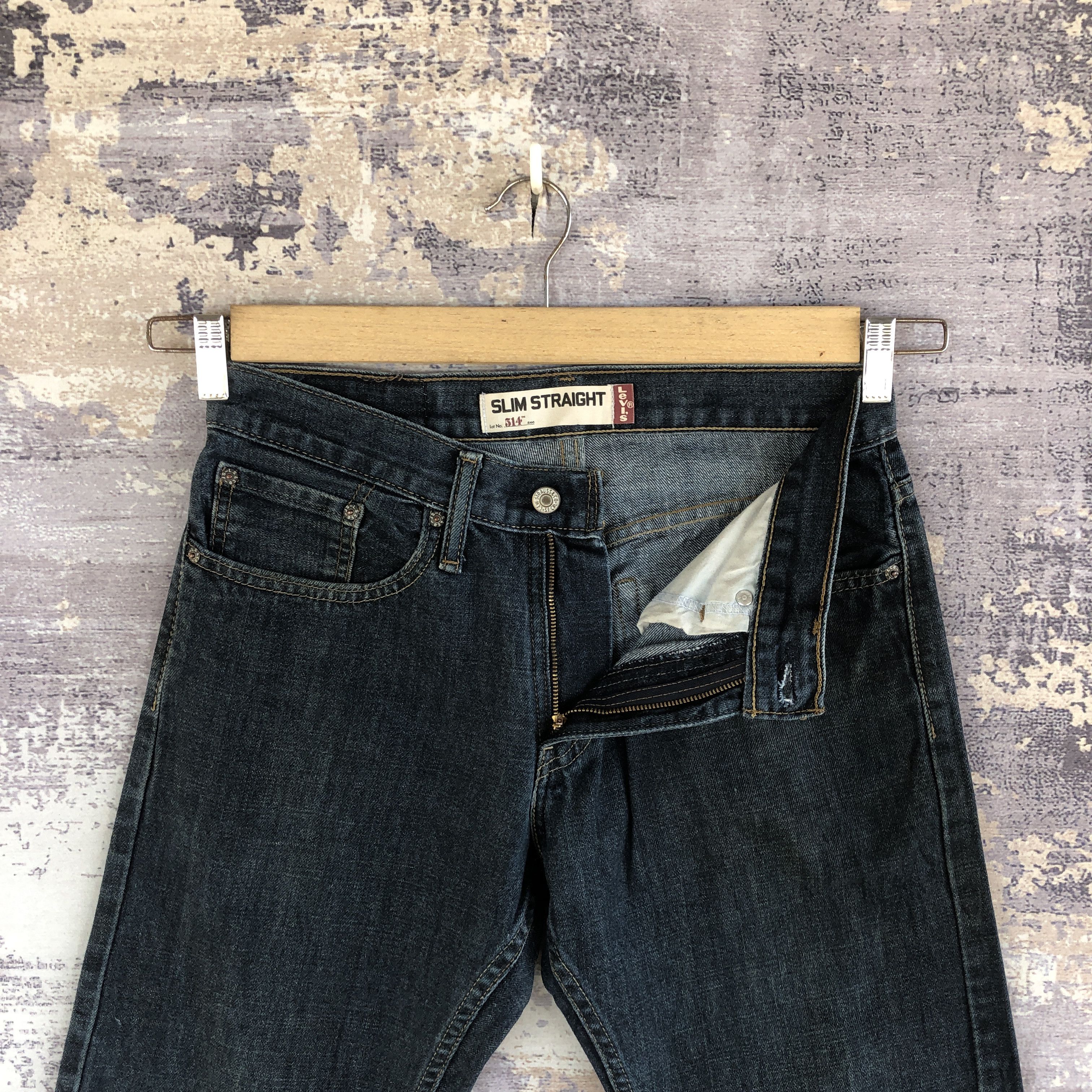 Jean Vintage Levi's Dark Blue Jeans Levis 514 Denim Pants Size 28" / US 6 / IT 42 - 6 Thumbnail