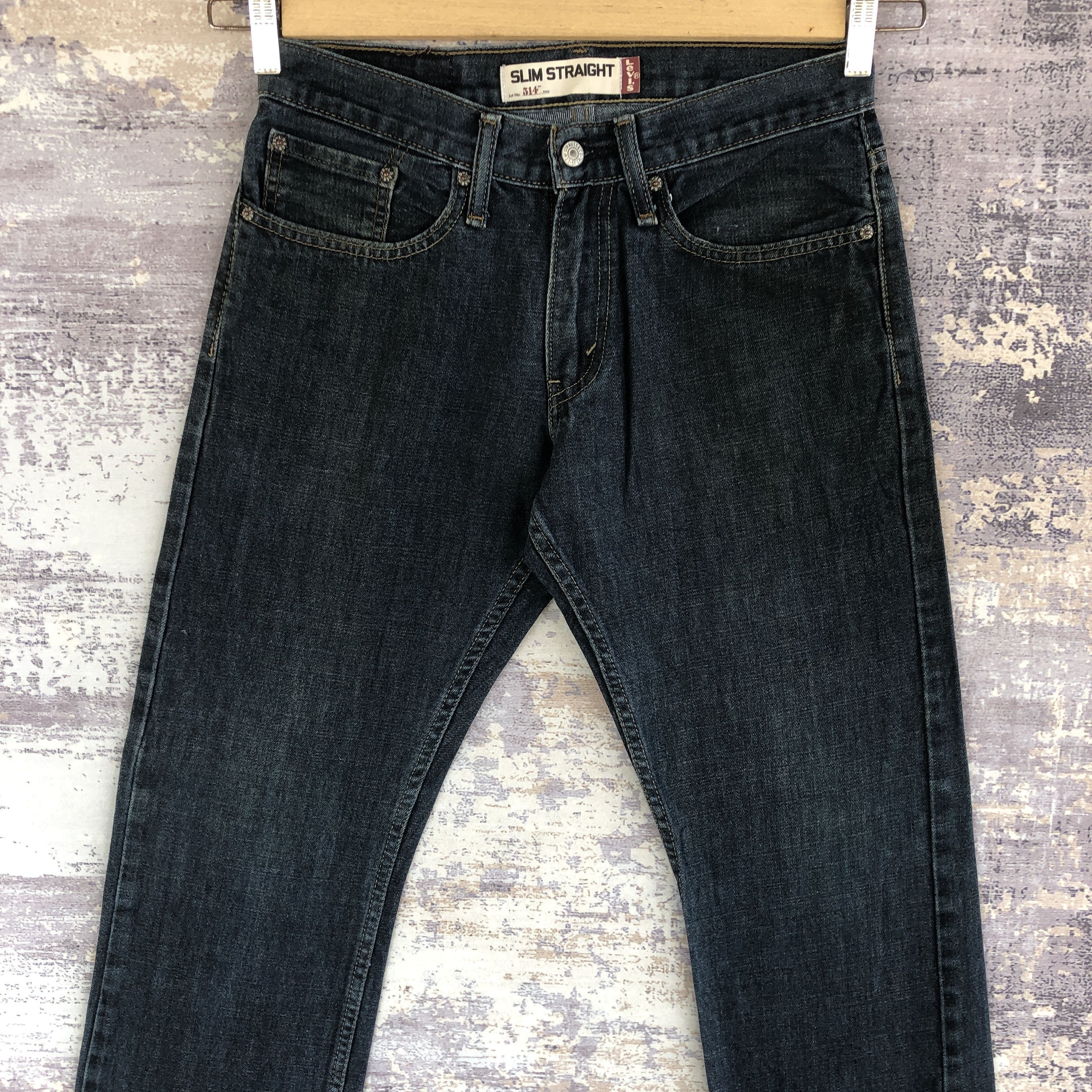 Jean Vintage Levi's Dark Blue Jeans Levis 514 Denim Pants Size 28" / US 6 / IT 42 - 3 Thumbnail
