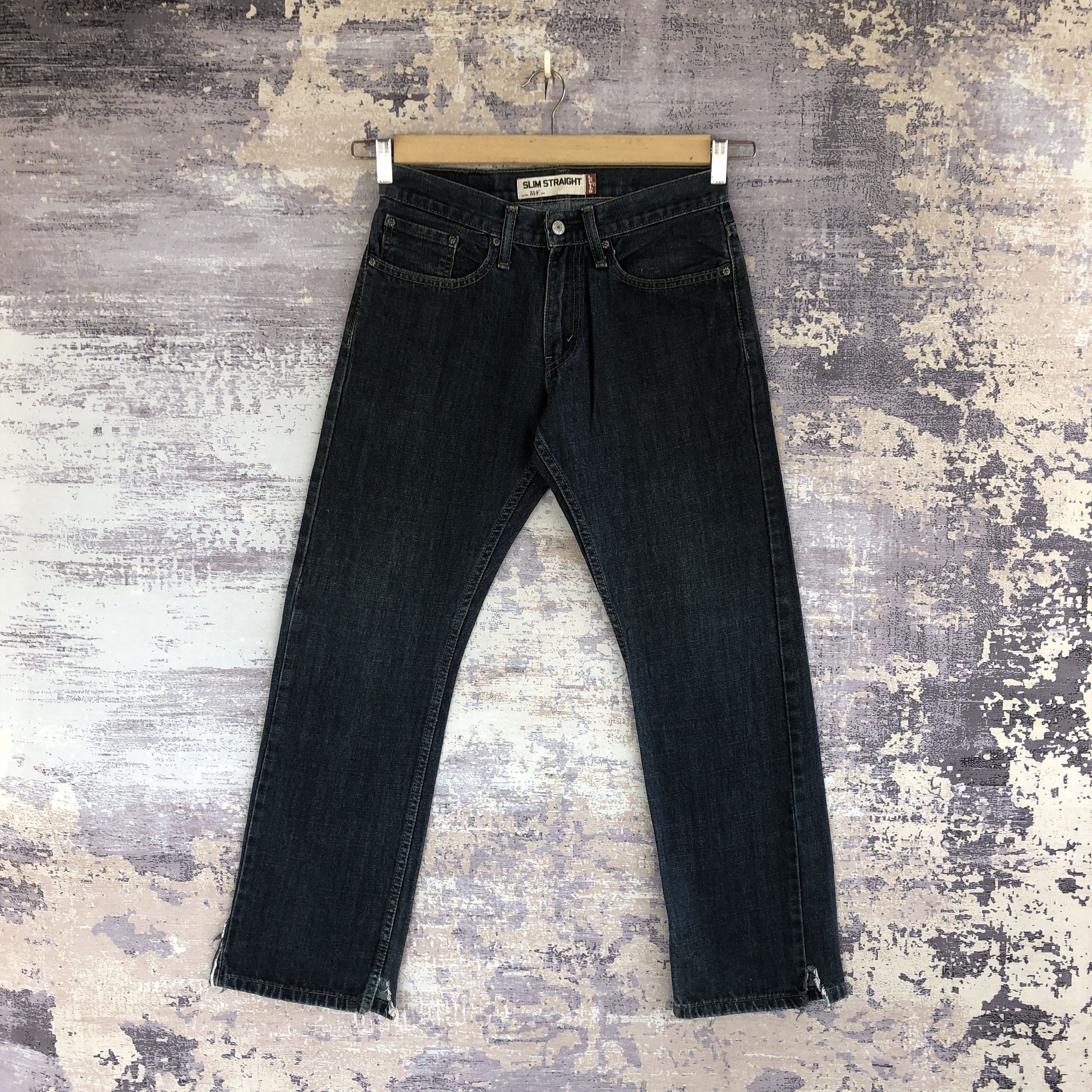 Jean Vintage Levi's Dark Blue Jeans Levis 514 Denim Pants Size 28" / US 6 / IT 42 - 1 Thumbnail