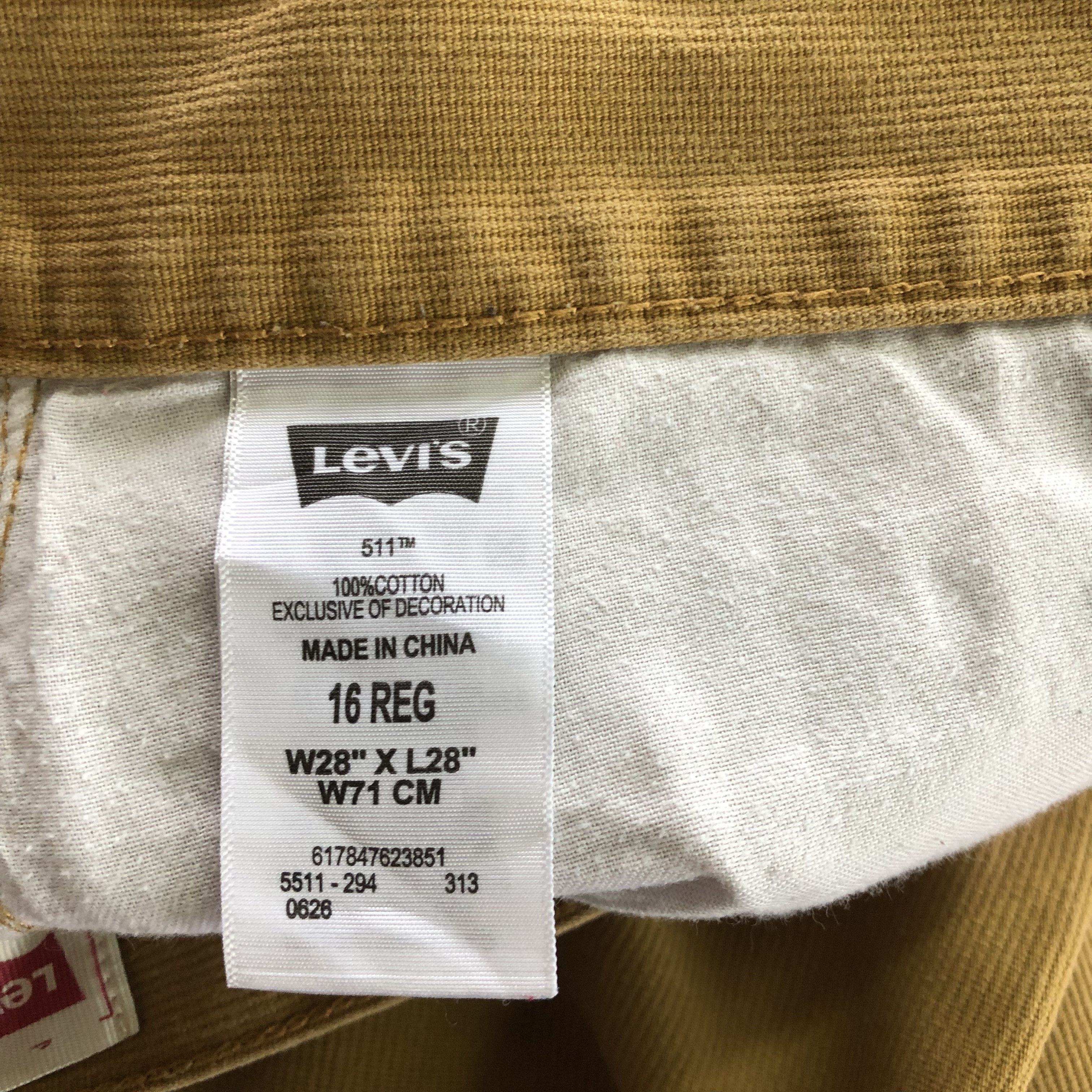Jean Vintage Levis Jeans Mustard Brown Levi's 511 Skinny Denim Size 28" / US 6 / IT 42 - 9 Thumbnail