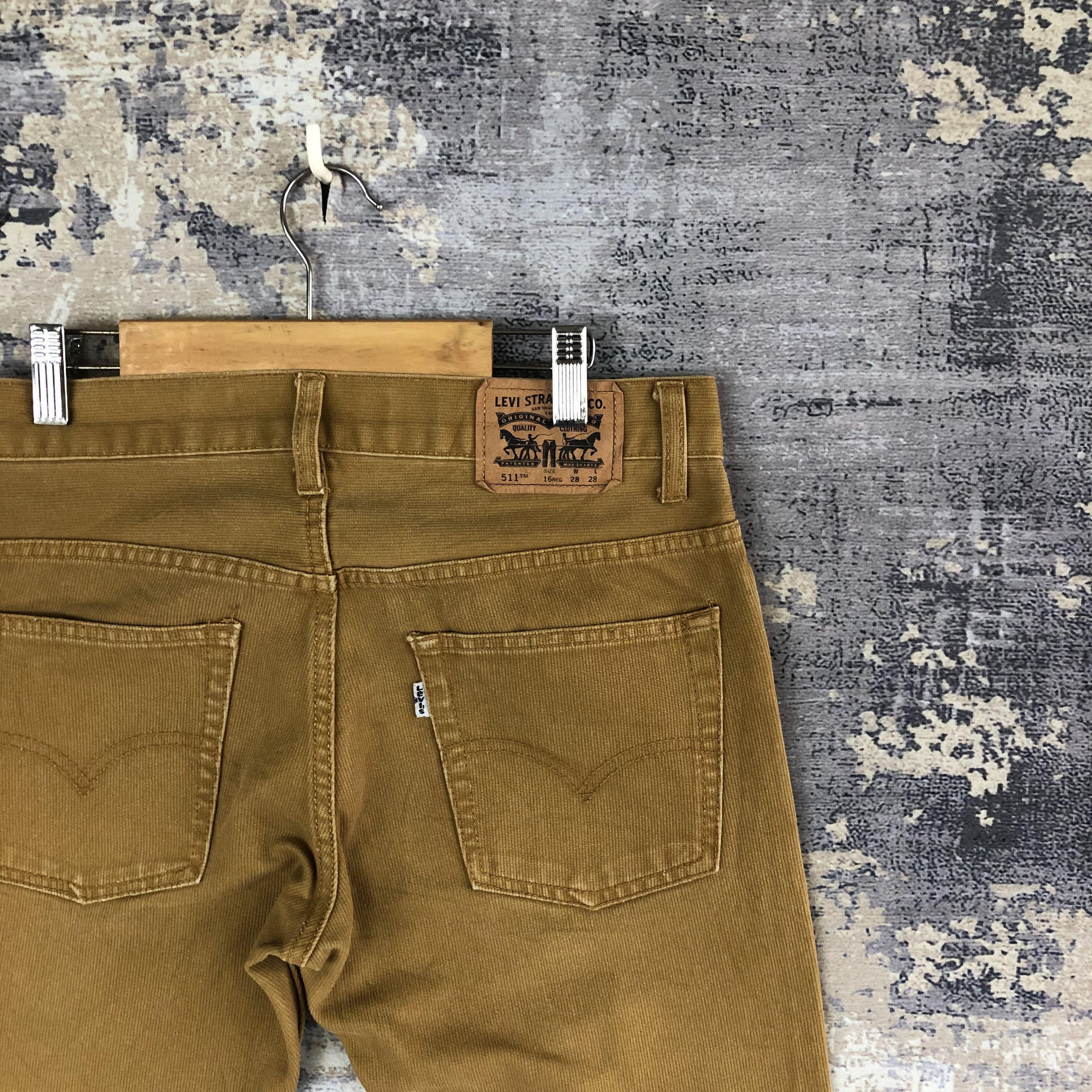 Jean Vintage Levis Jeans Mustard Brown Levi's 511 Skinny Denim Size 28" / US 6 / IT 42 - 5 Thumbnail