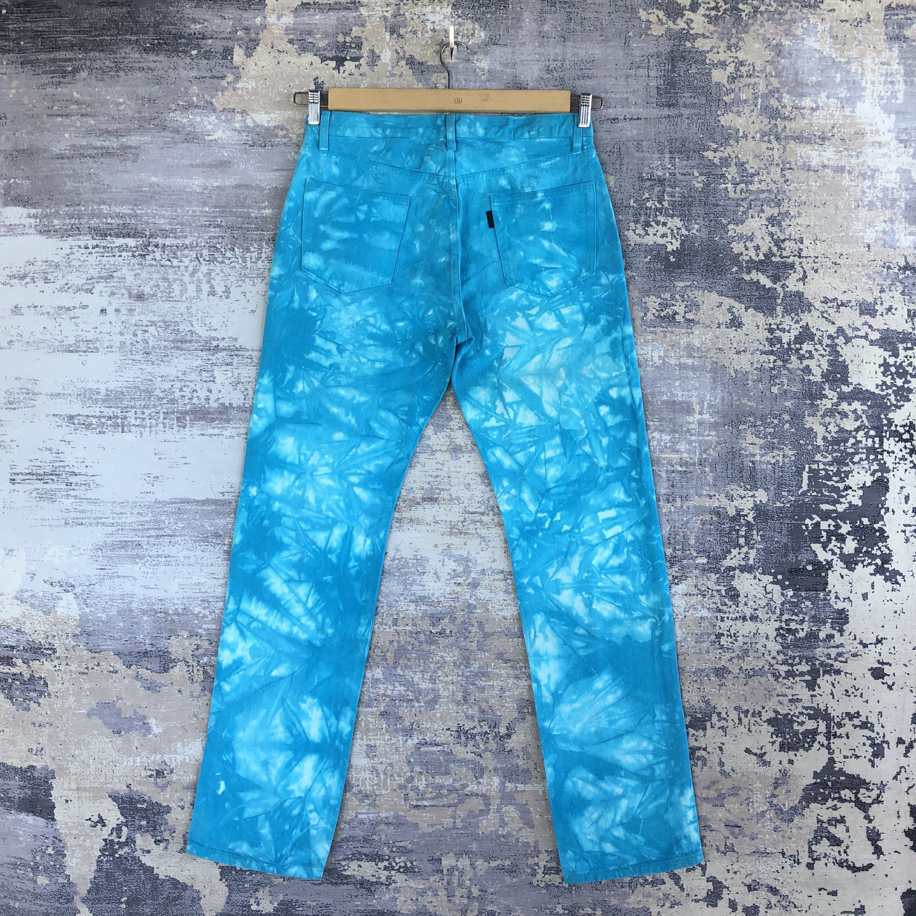 Japanese Brand Vintage Psychedelic Japanese Jeans Tie Dye Blue Denim Pants Size US 32 / EU 48 - 2 Thumbnail