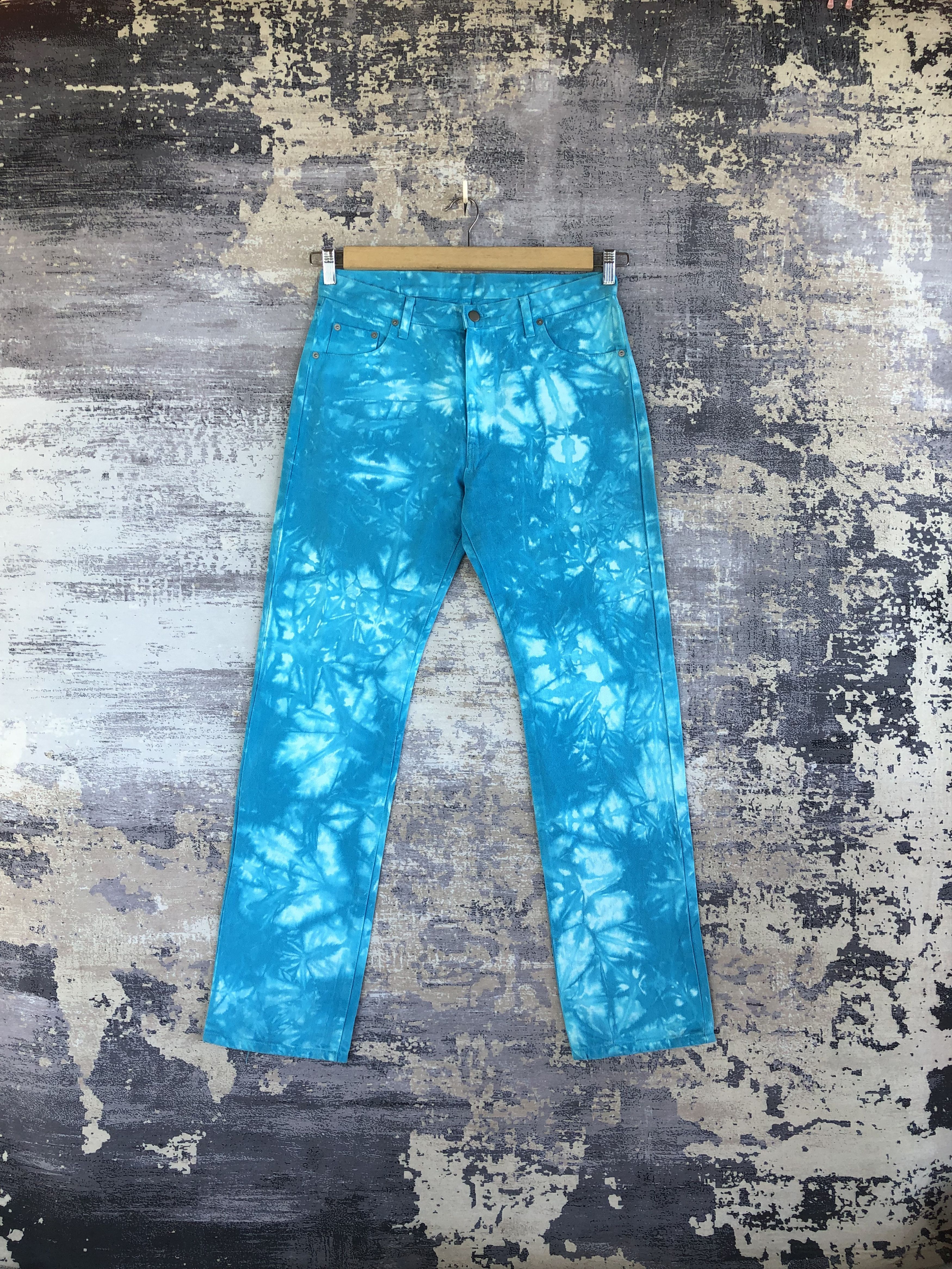 Japanese Brand Vintage Psychedelic Japanese Jeans Tie Dye Blue Denim Pants Size US 32 / EU 48 - 1 Thumbnail